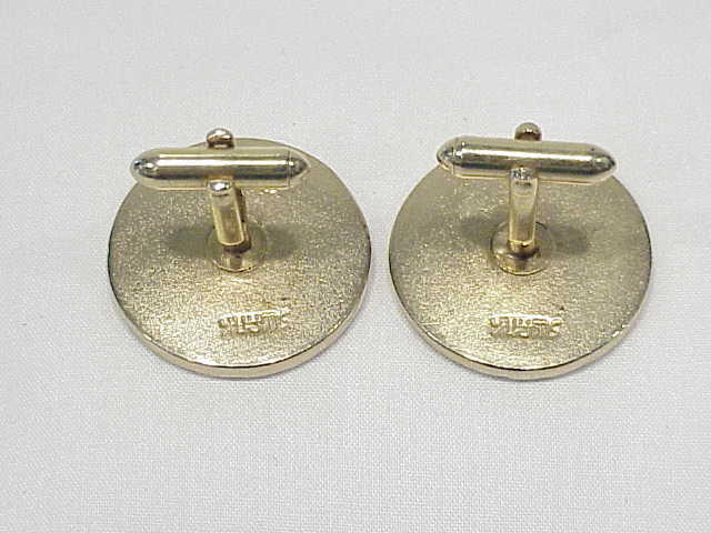 Vintage Swank Gold Tone Cufflinks With Dragons