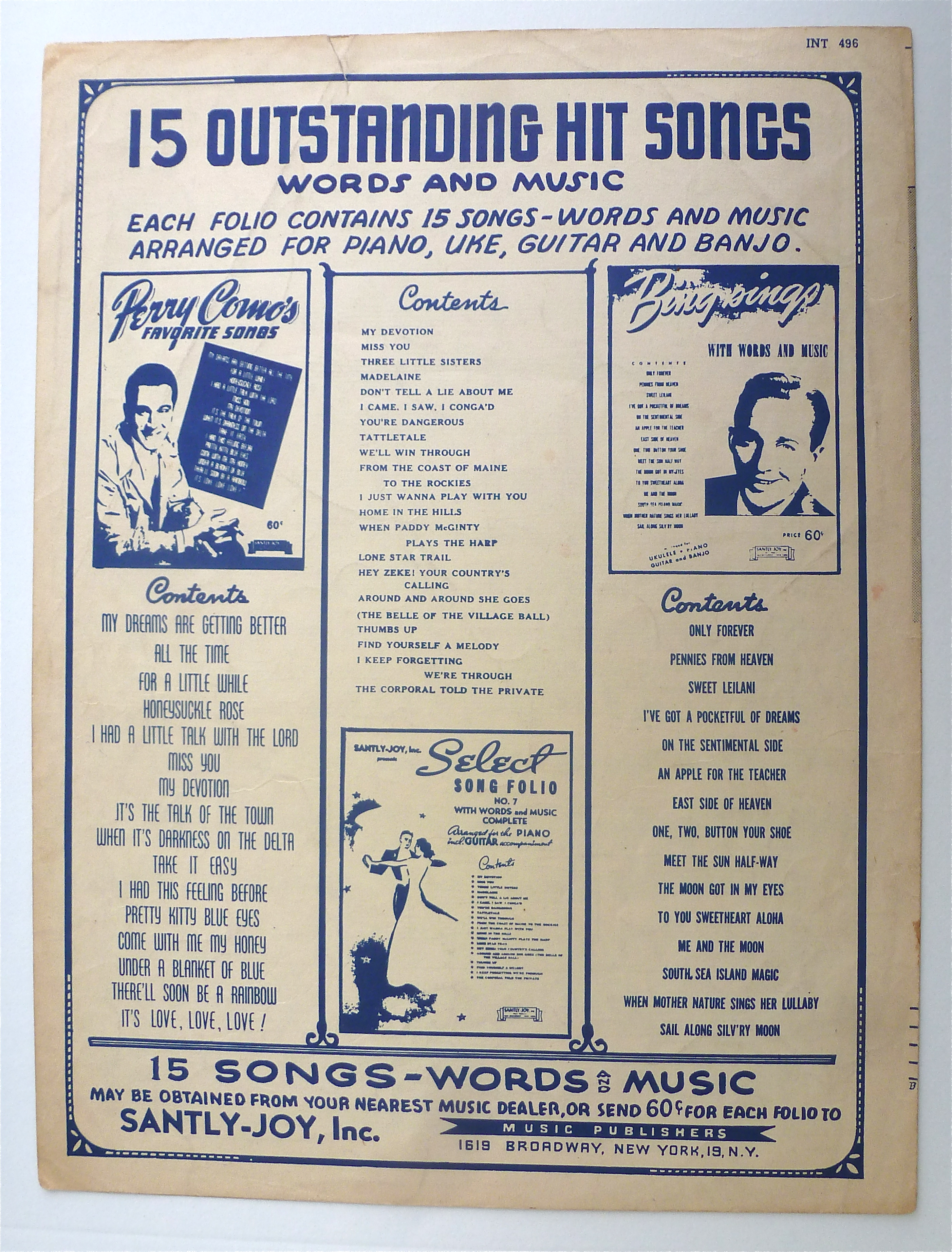 Sheet Music For 1946 Rumors Are Flying