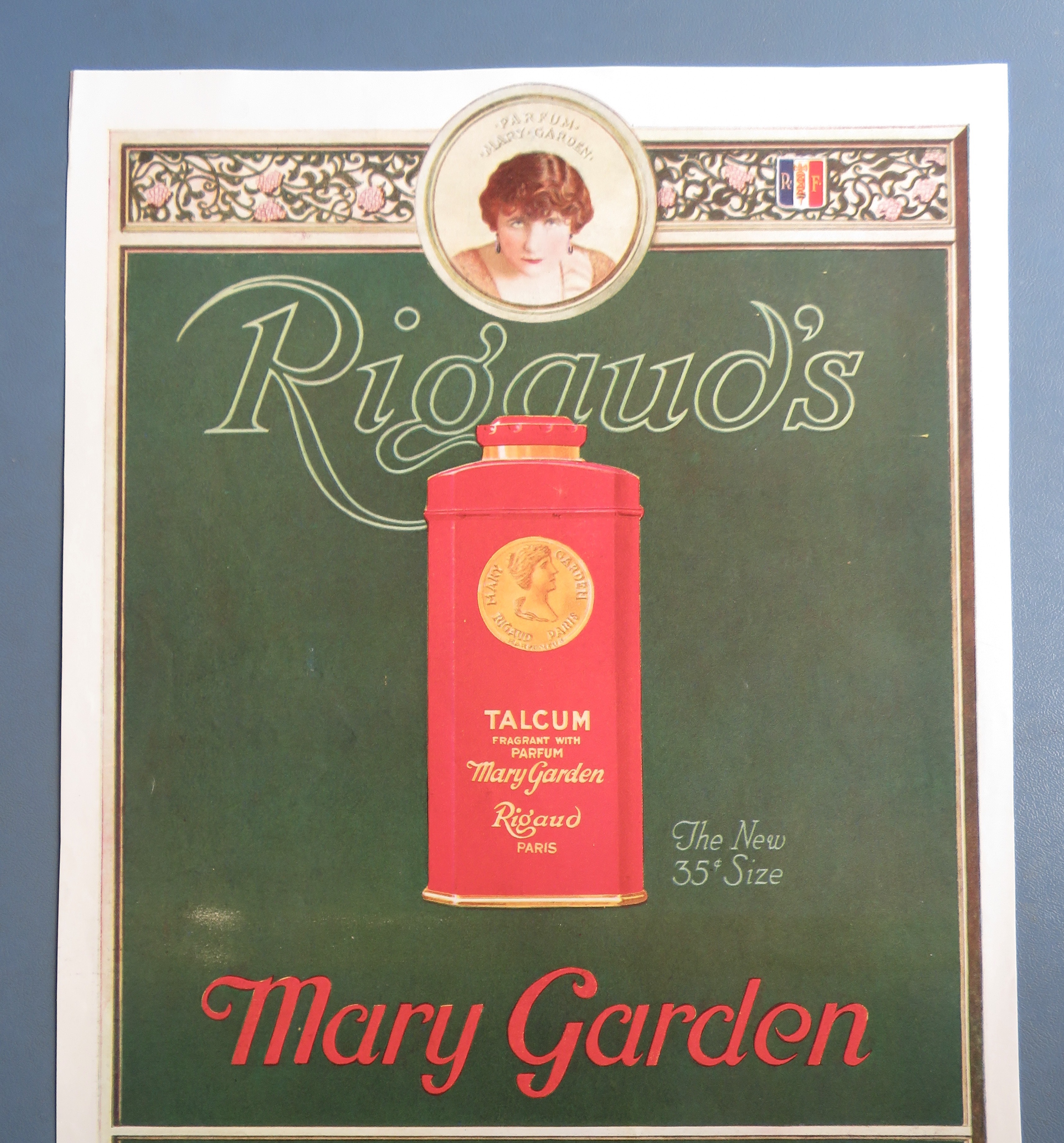 1920 Rigaud's Mary Garden with Tin Of Talcum Perfume