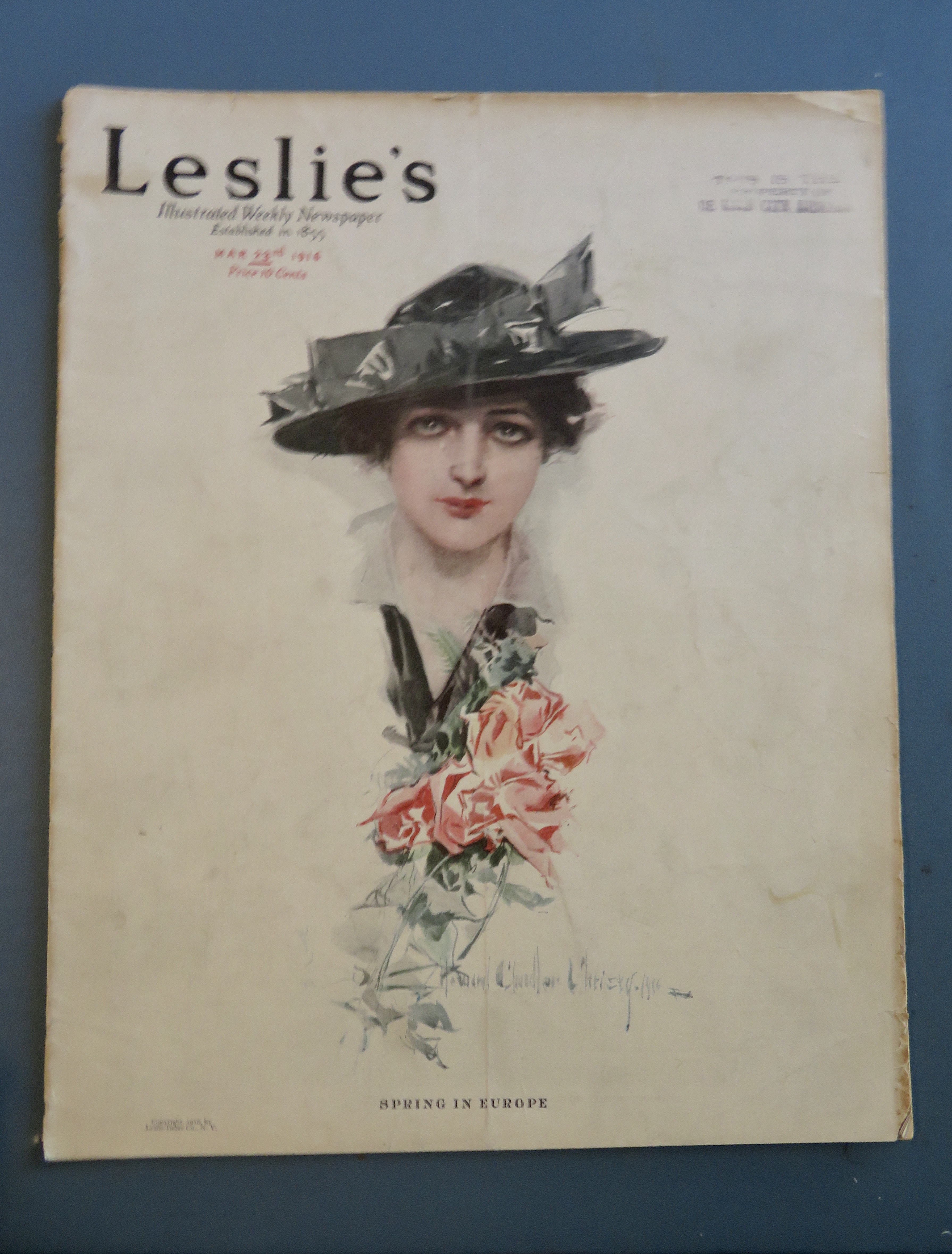 Leslie's Magazine March 23, 1916 Spring In Europe