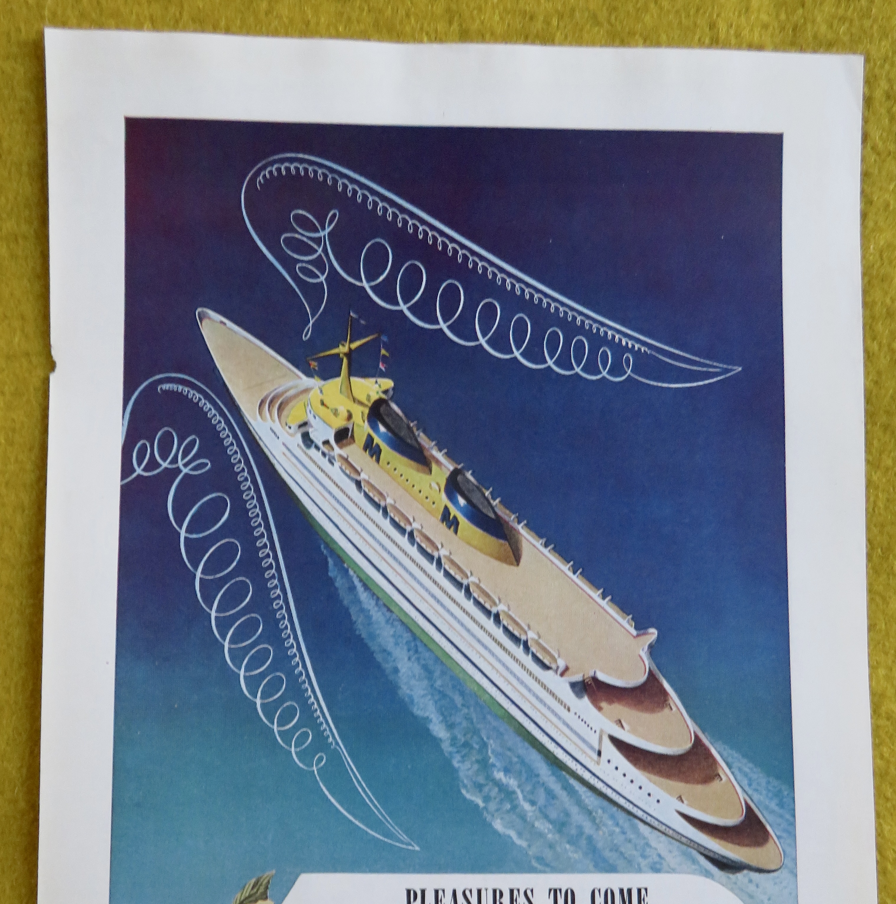 1946 Matson Lines with Cruise Ship Sailing