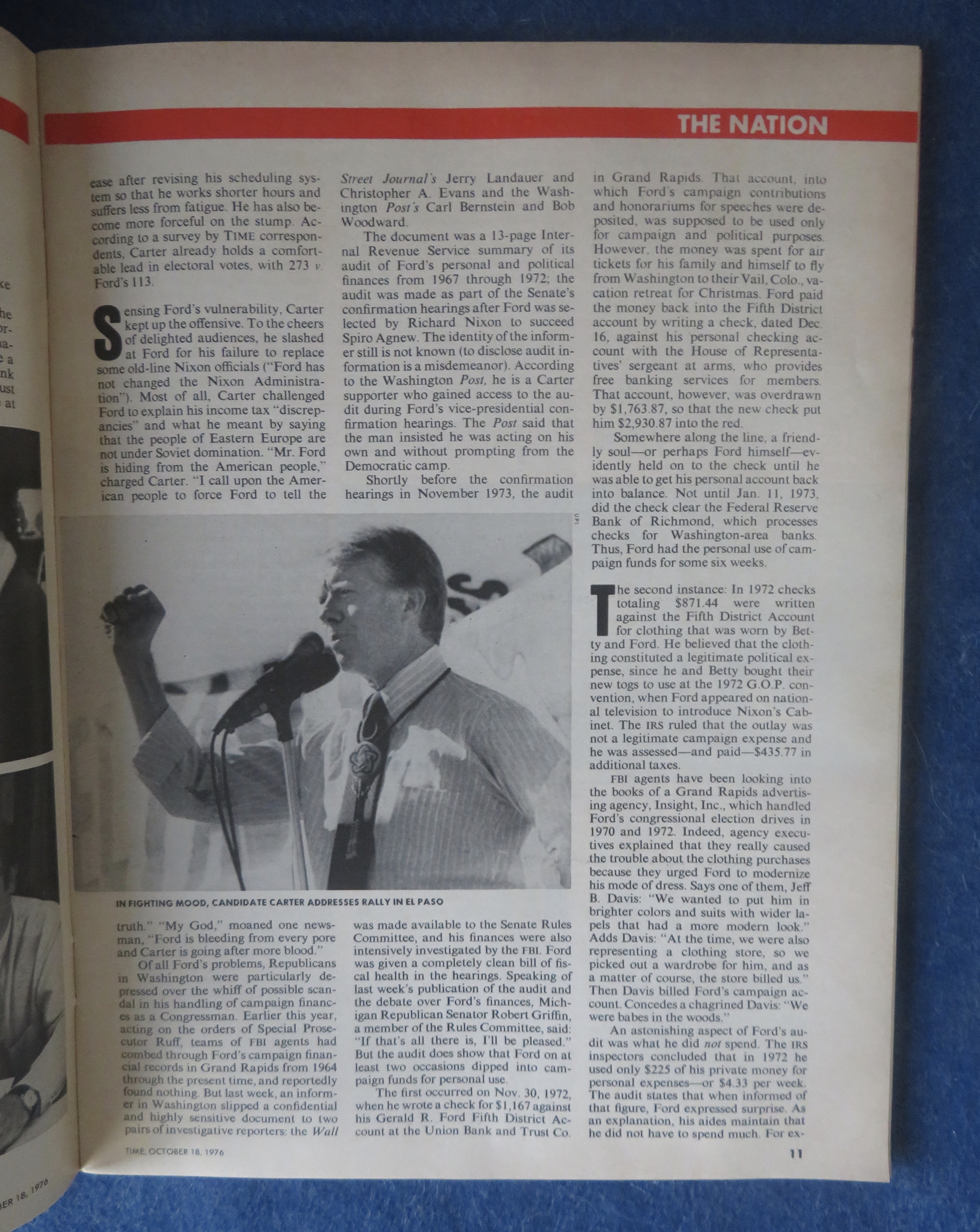 Time Magazine October 18, 1976 Ford's Setback