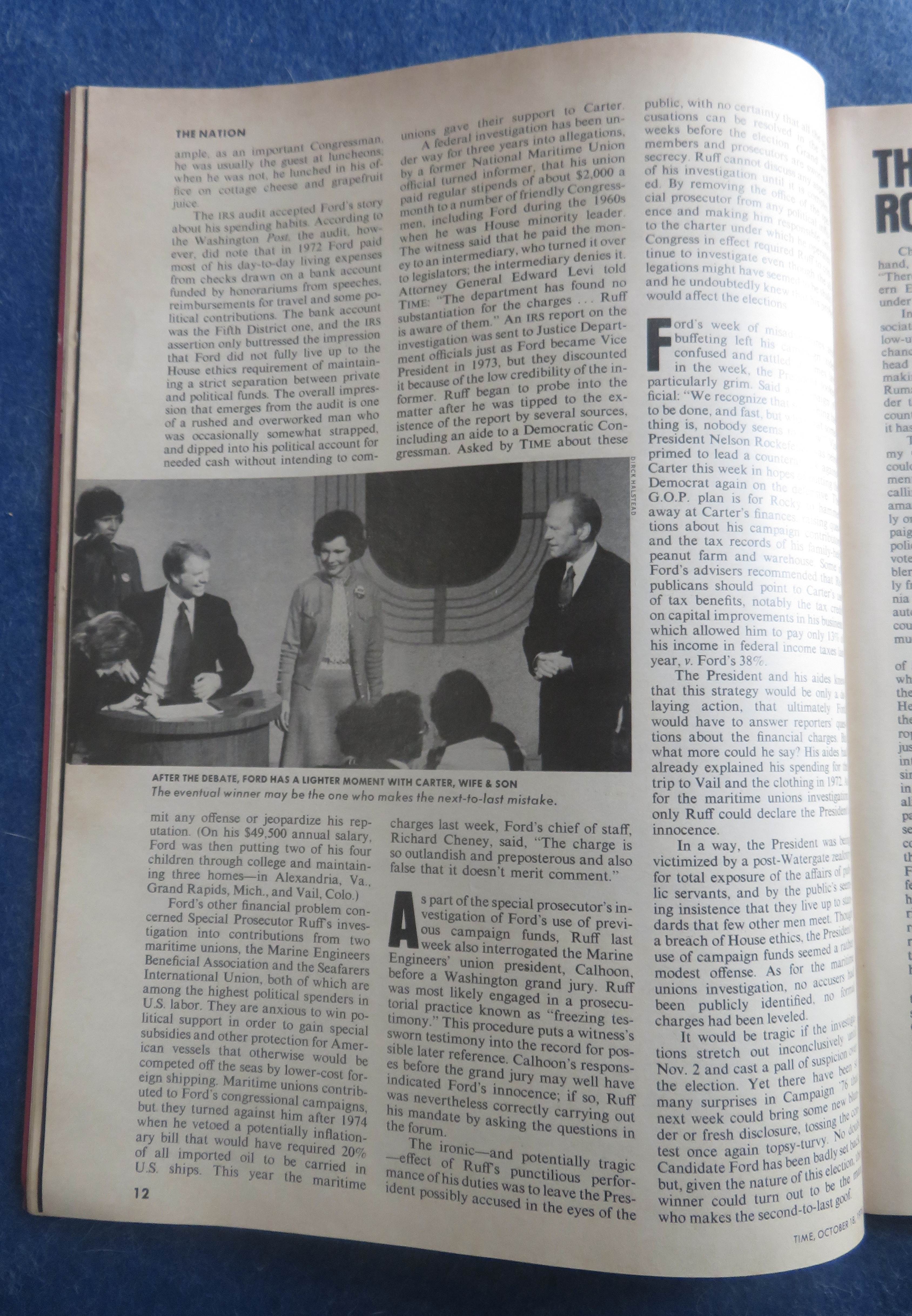 Time Magazine October 18, 1976 Ford's Setback