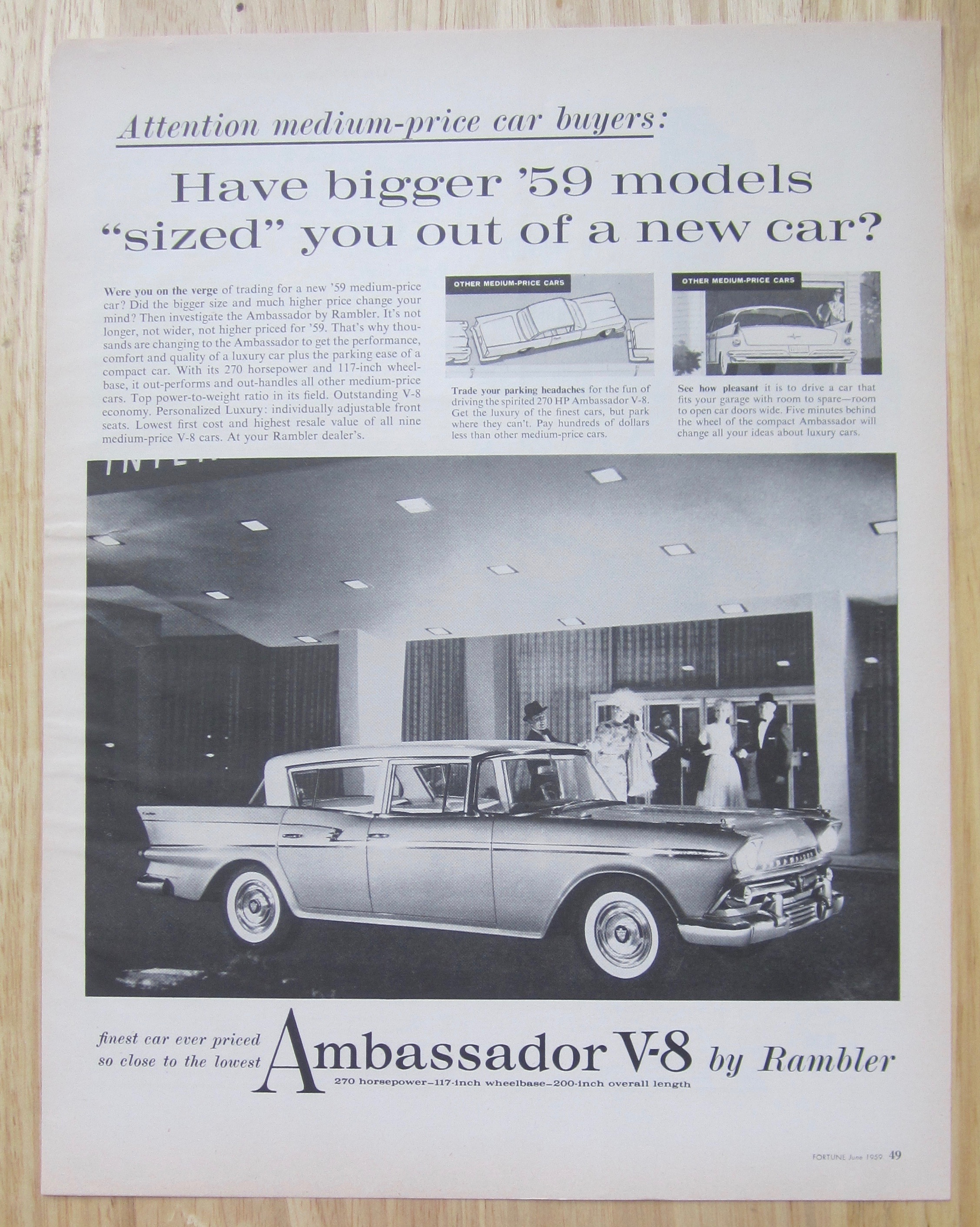 1959 Ambassador V-8 with Rambler's Ambassador V-8