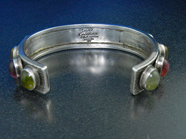 David Troutman Sterling Silver Peridot Citrine Tourmali