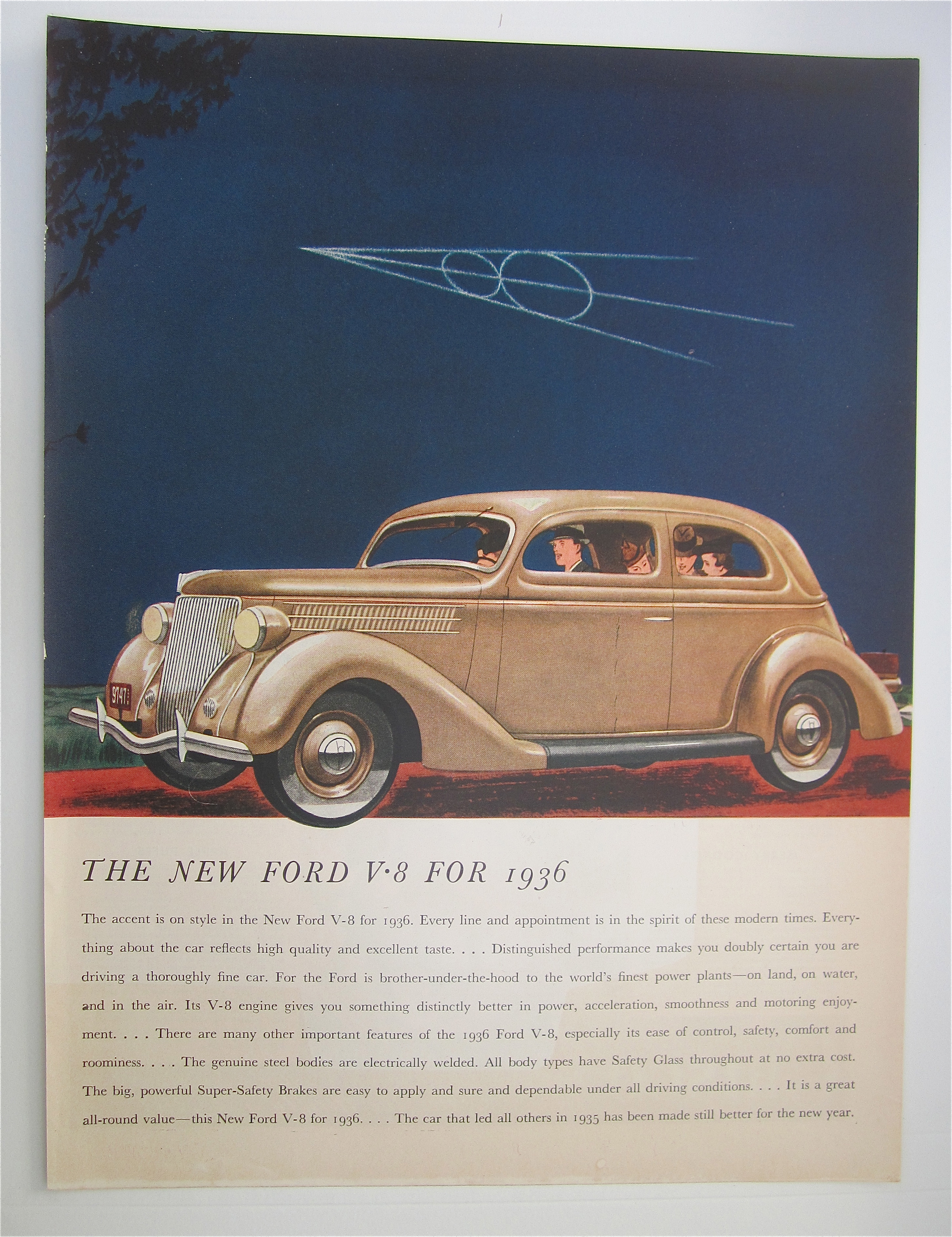 1936 Ford V-8 with a Modern Car with V-8 Engine