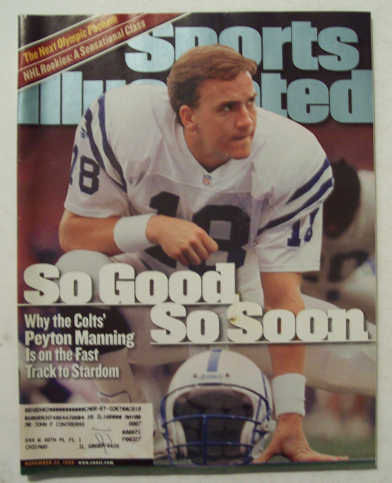 Sports Illustrated Magazine-Nov 22, 1999-Peyton Manning