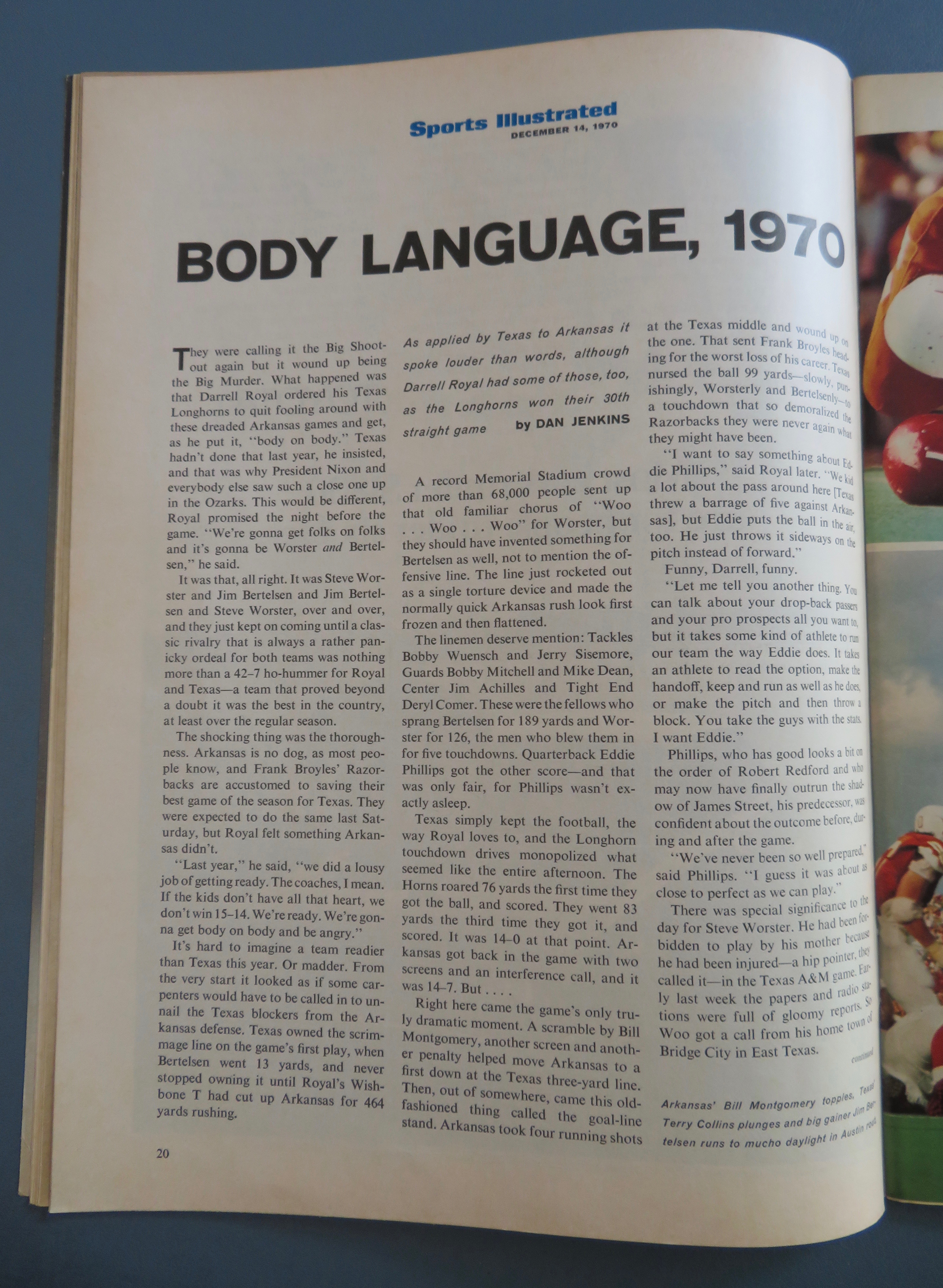 Sports Illustrated Magazine December 14, 1970 Worster