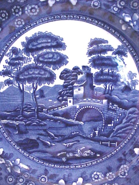 Copeland Flow Blue Spode's Tower 9.5" Plate