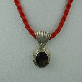 Silver Pendant Smoky Quartz India