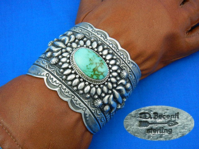 Darryl Becenti RIP Turquoise Sterling Silver Bracelet