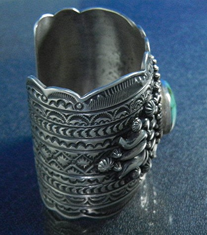 Darryl Becenti RIP Turquoise Sterling Silver Bracelet