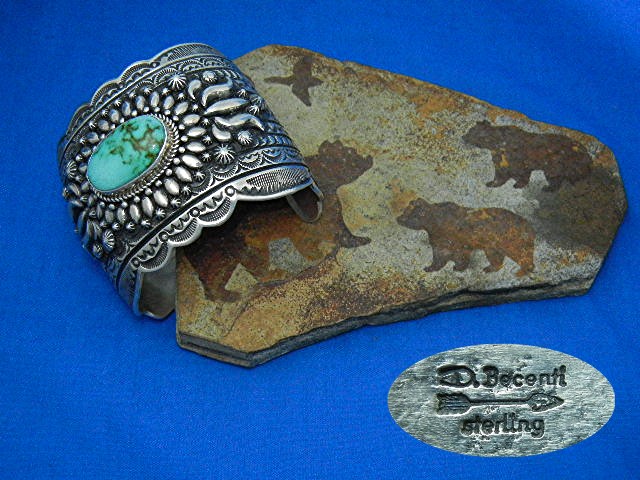 Darryl Becenti RIP Turquoise Sterling Silver Bracelet