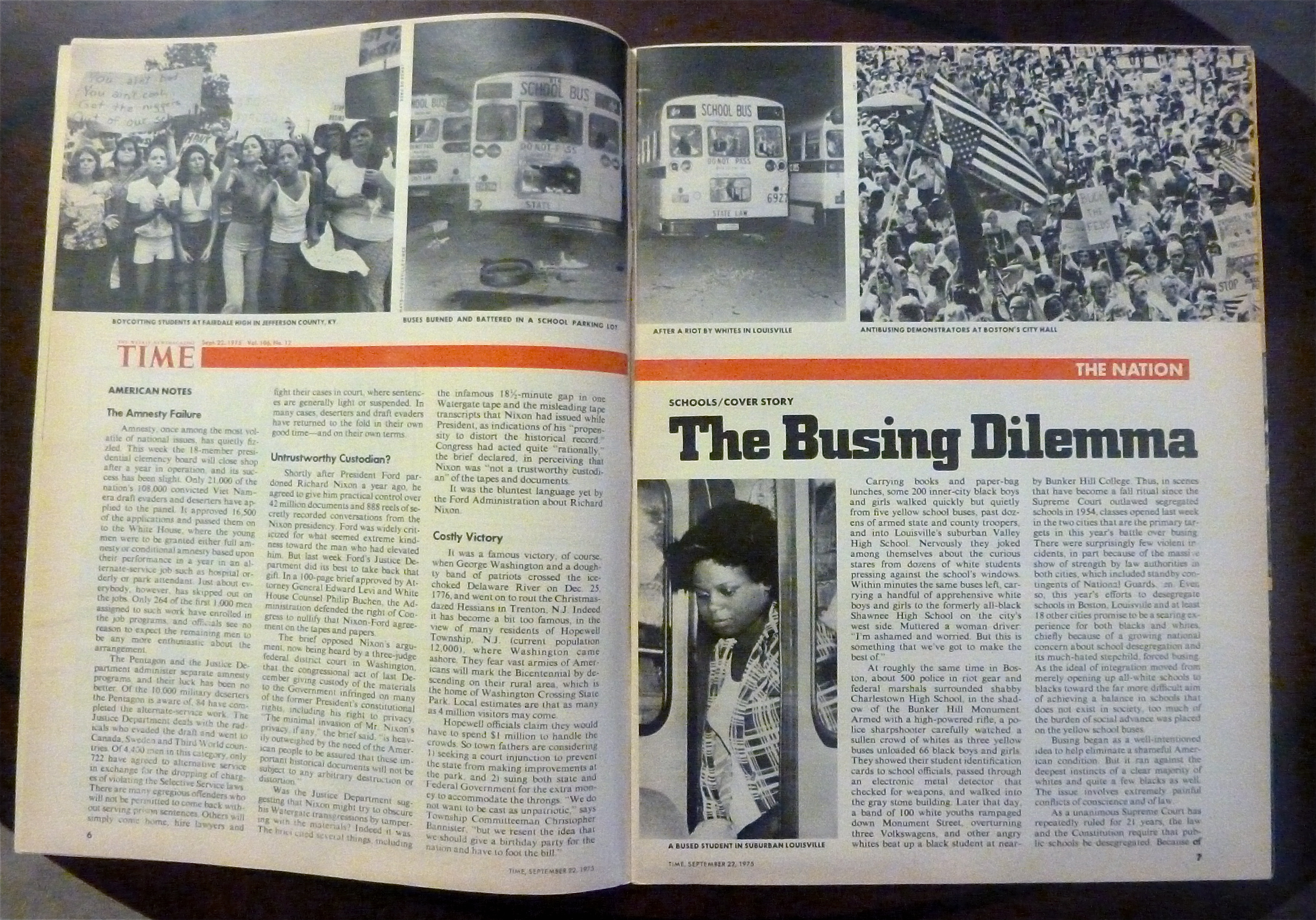 Time Magazine-September 22, 1975-Busing Battle