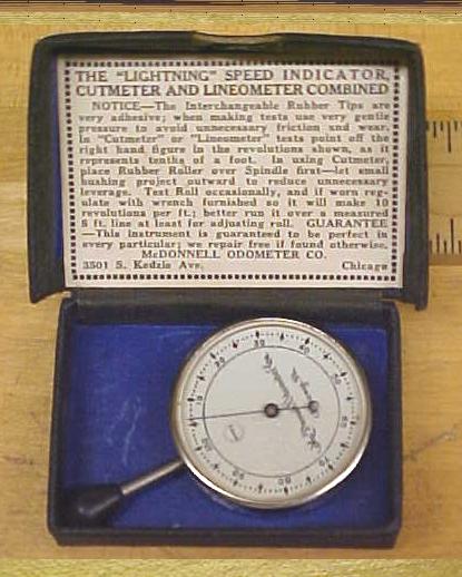 McDonnell Odometer w/Box Lightning Speed Indicator
