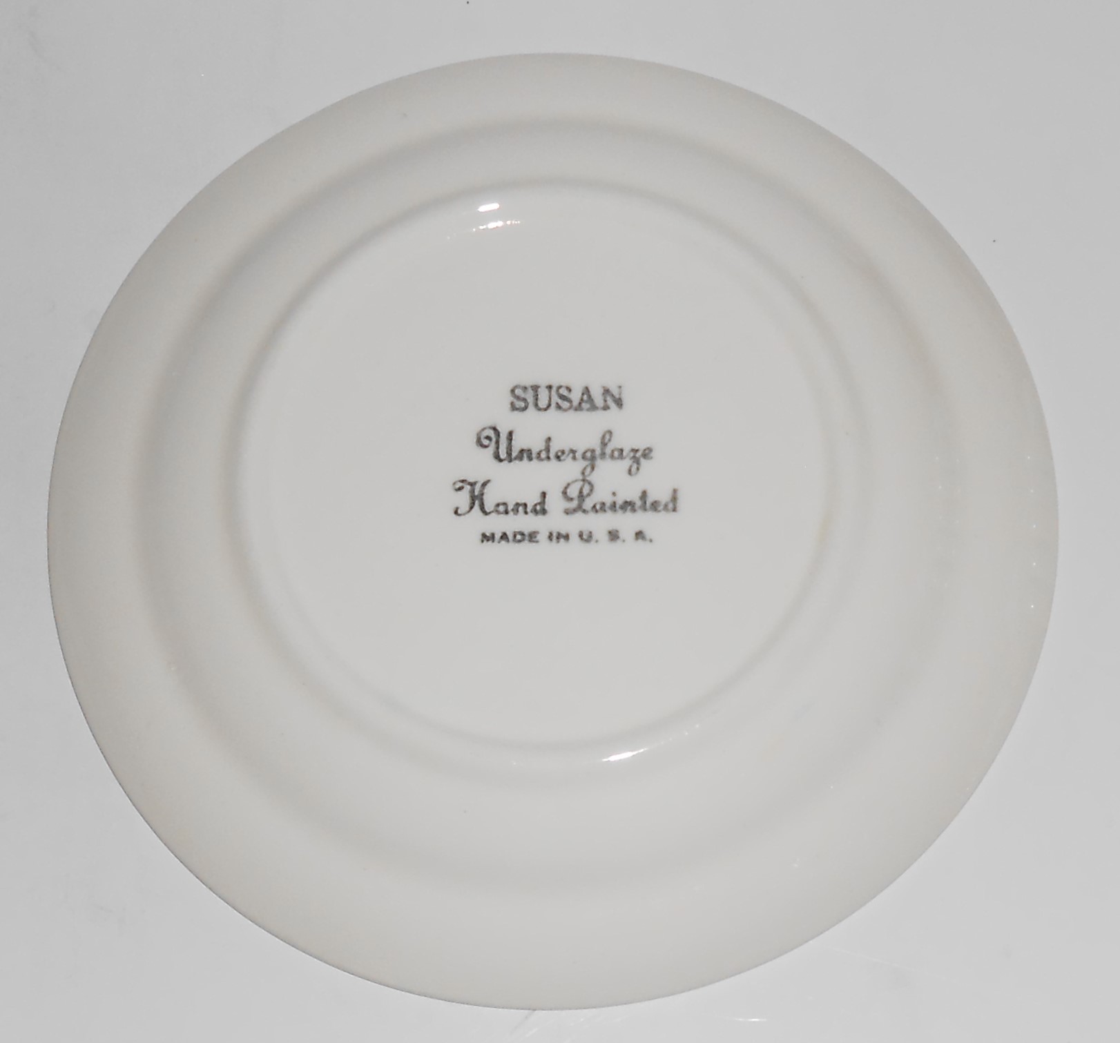 Vernon Kilns Pottery Hand Decorated Susan Bread Plate