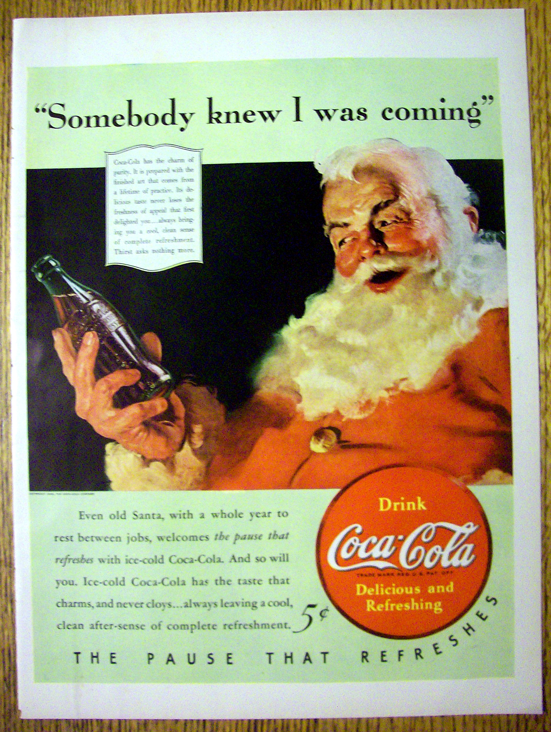 1940 Coca-Cola (Coke) with Santa Claus