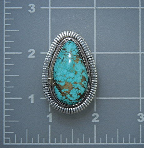 Navajo Sterling Silver Carico Lake Turquoise Ring