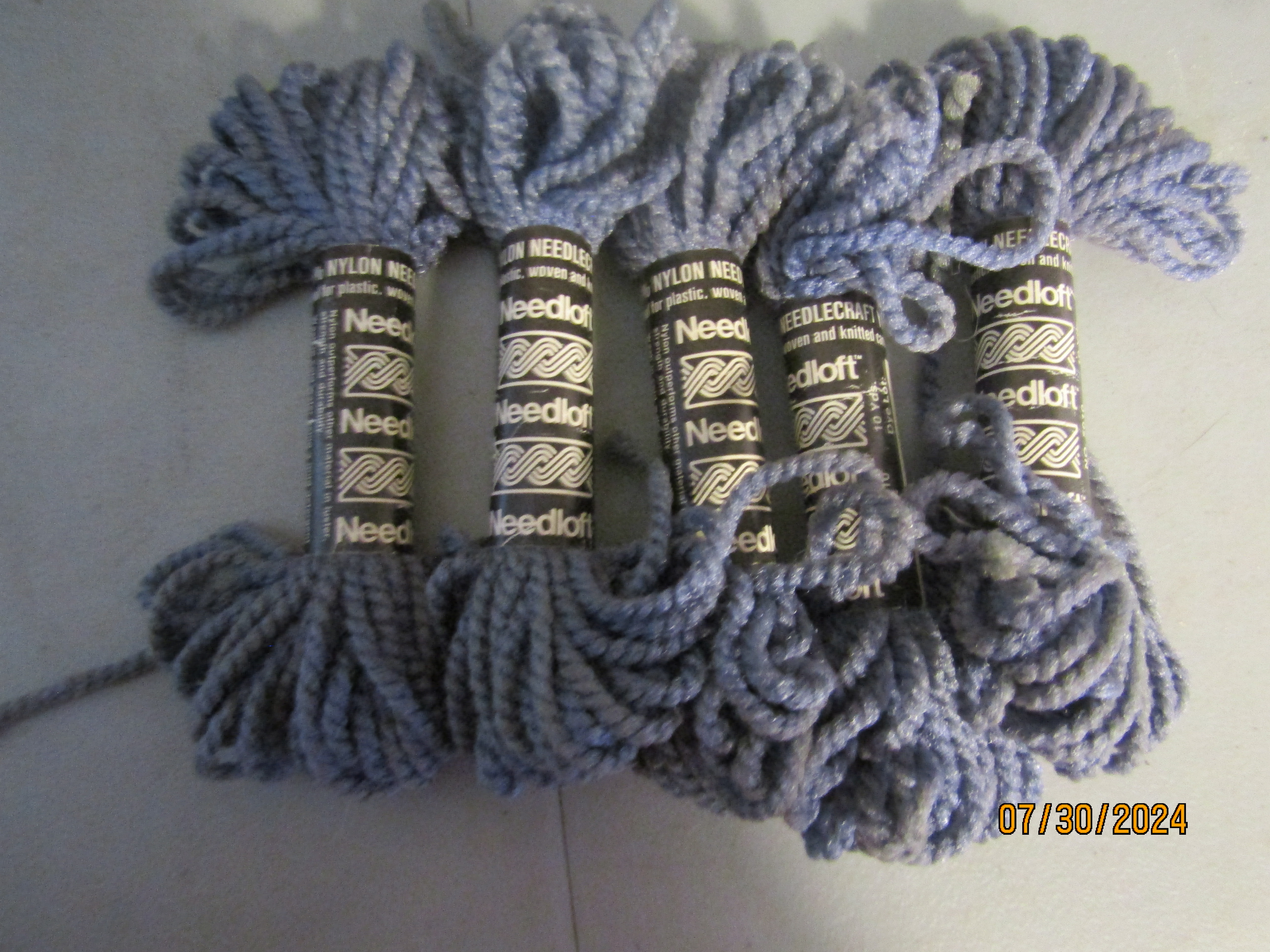 Vintage Needleloft Denim Plastic Canvas Yarn