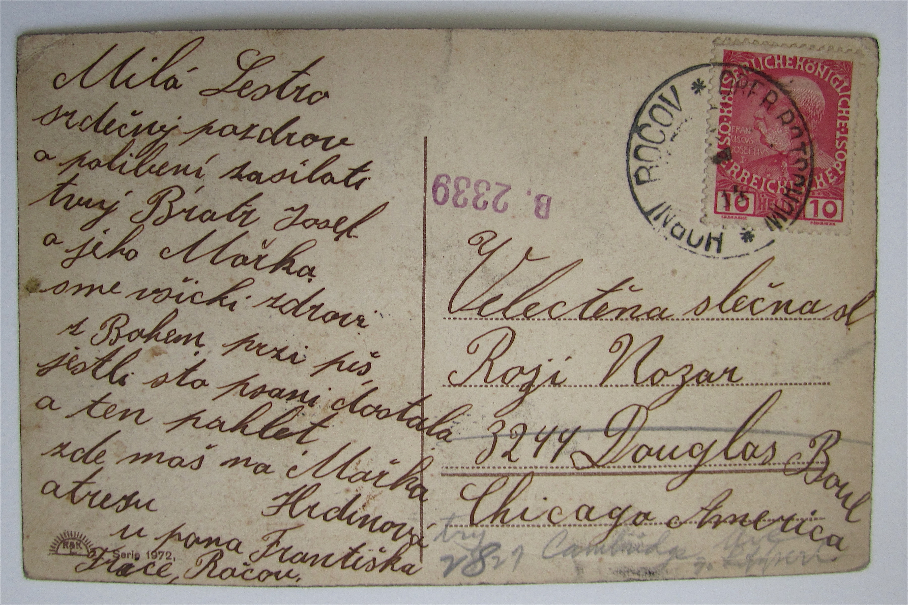 Man Holding Woman Postcard