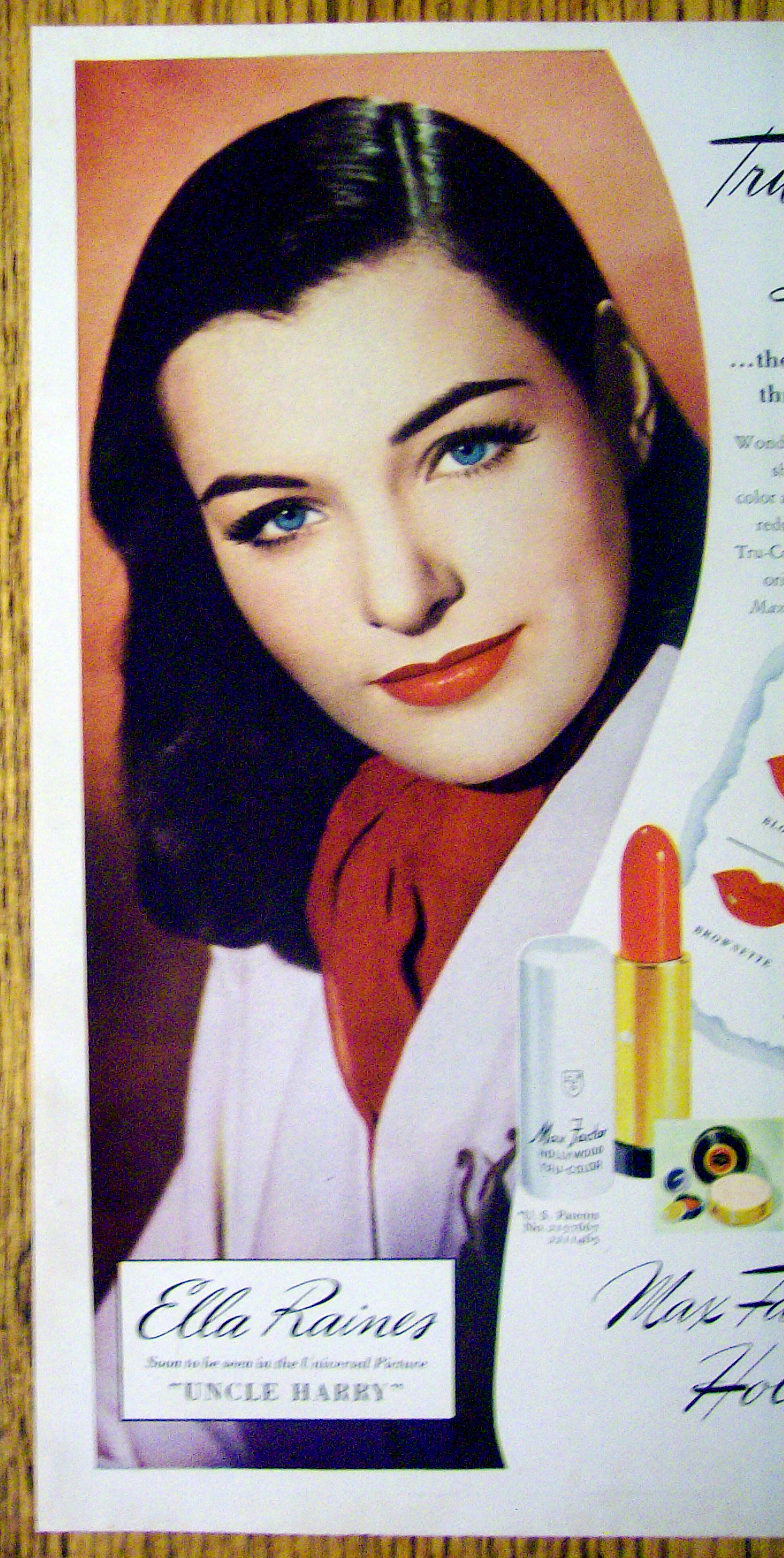 1945 Max Factor Lipstick with Ella Raines