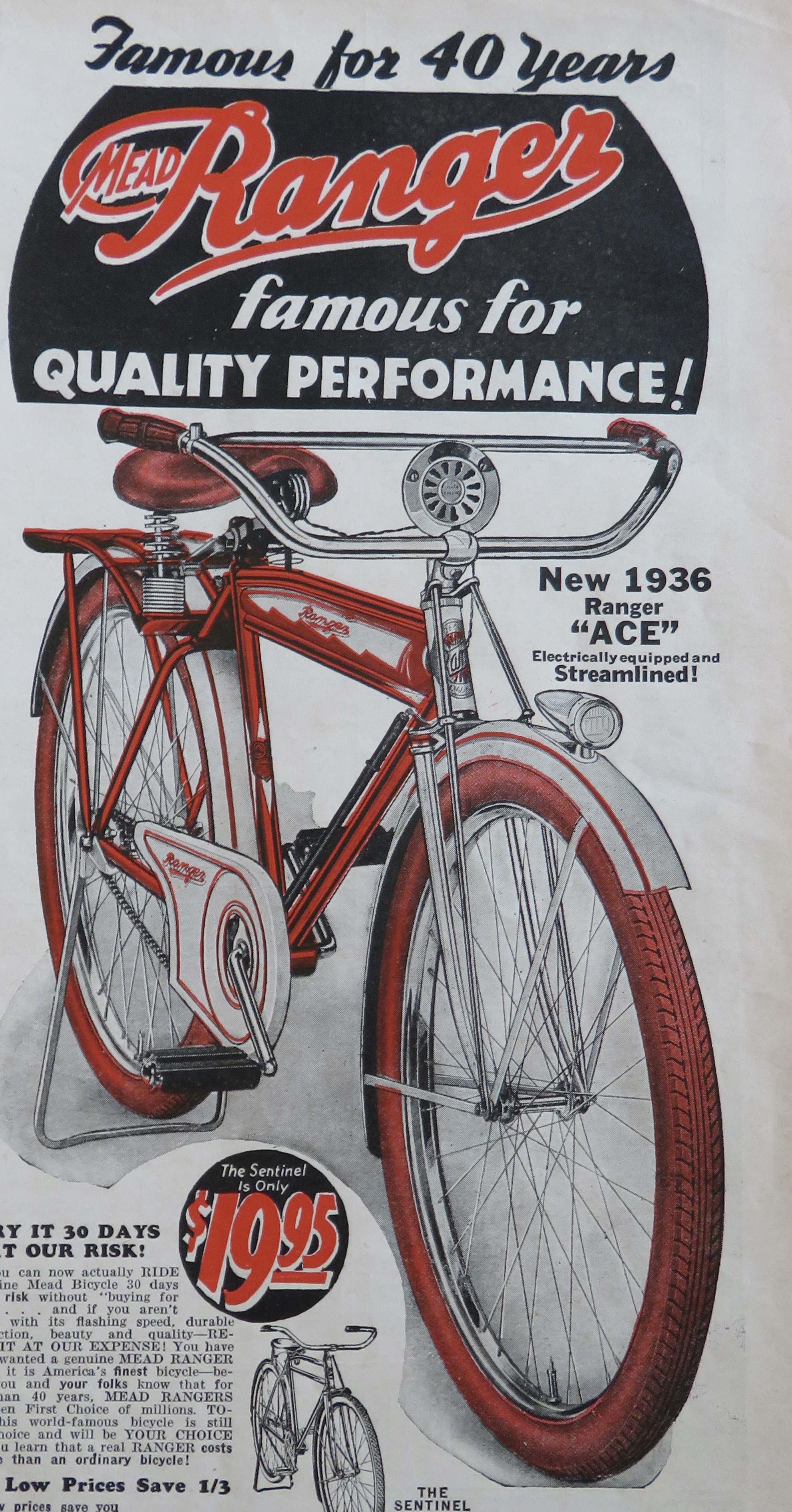 1936 Mead Cycle Company with the Mead Ranger