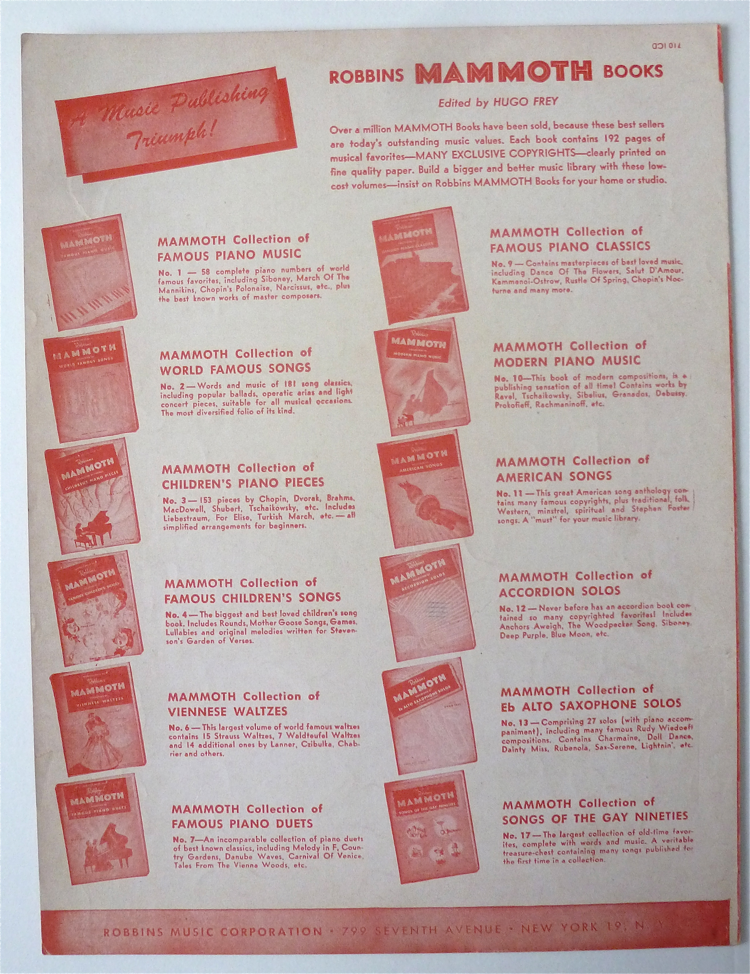 Sheet Music For 1945 Johnson Rag