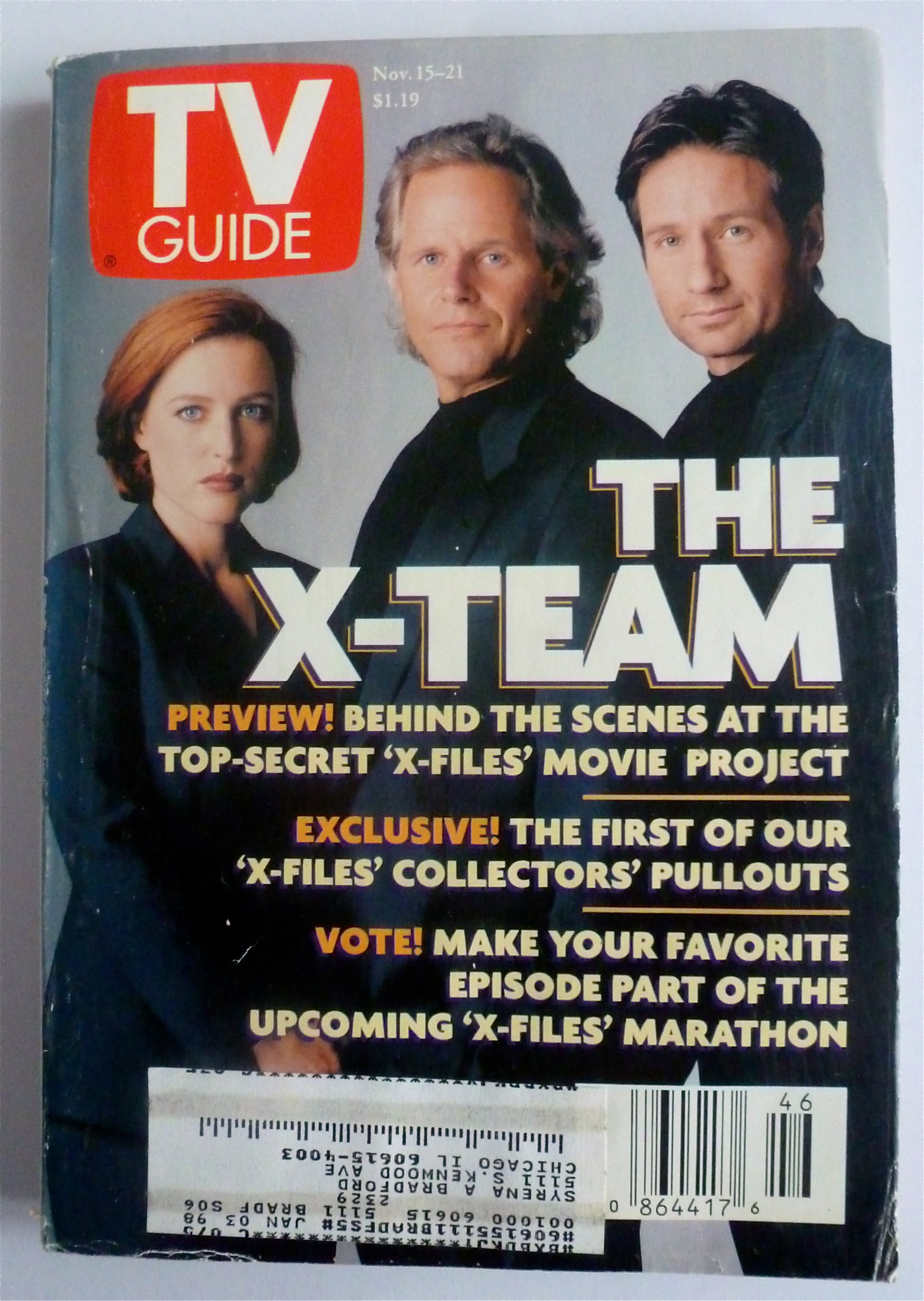 TV Guide-November 15-21, 1997-The X-Team