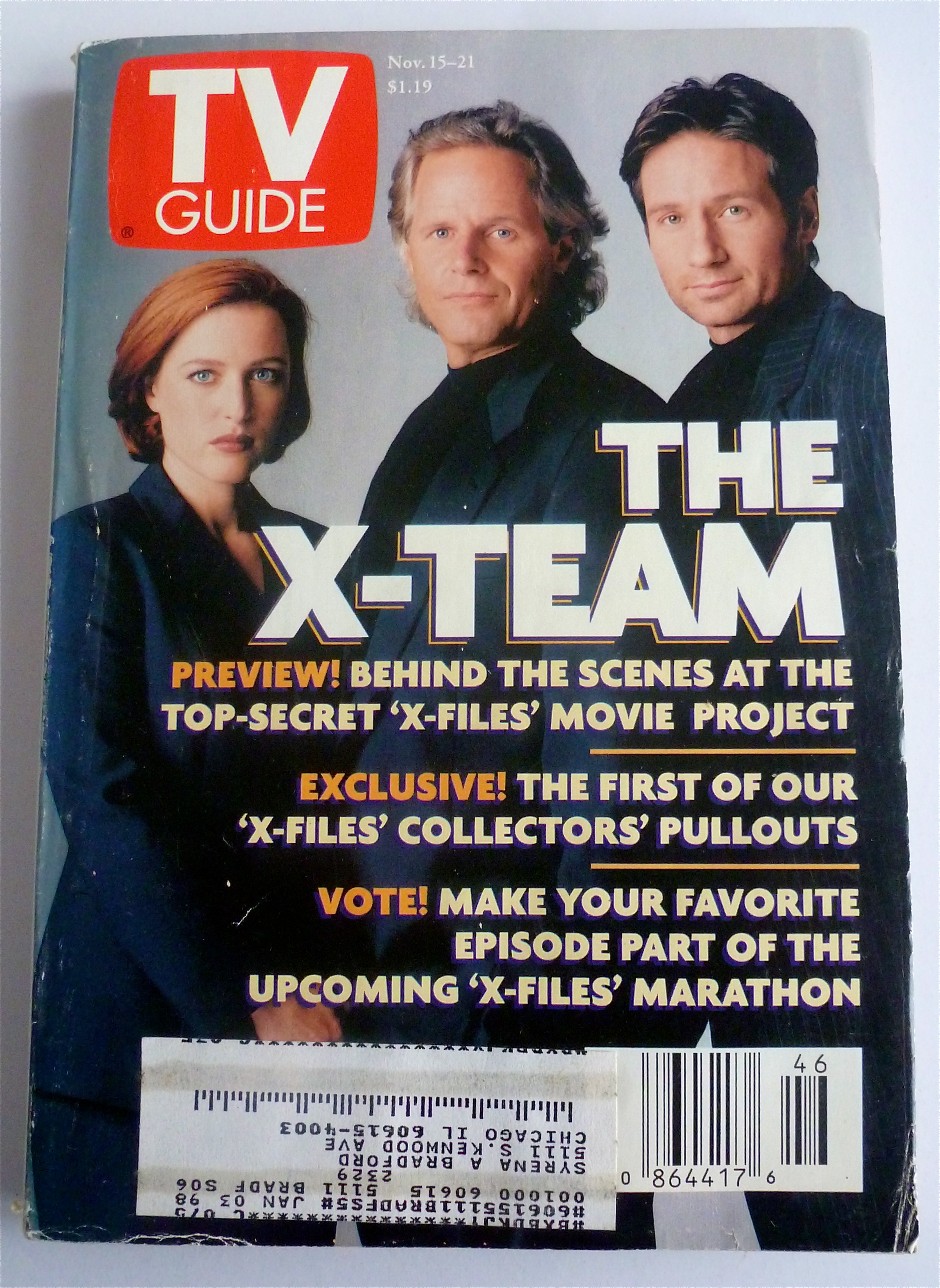 TV Guide-November 15-21, 1997-The X-Team