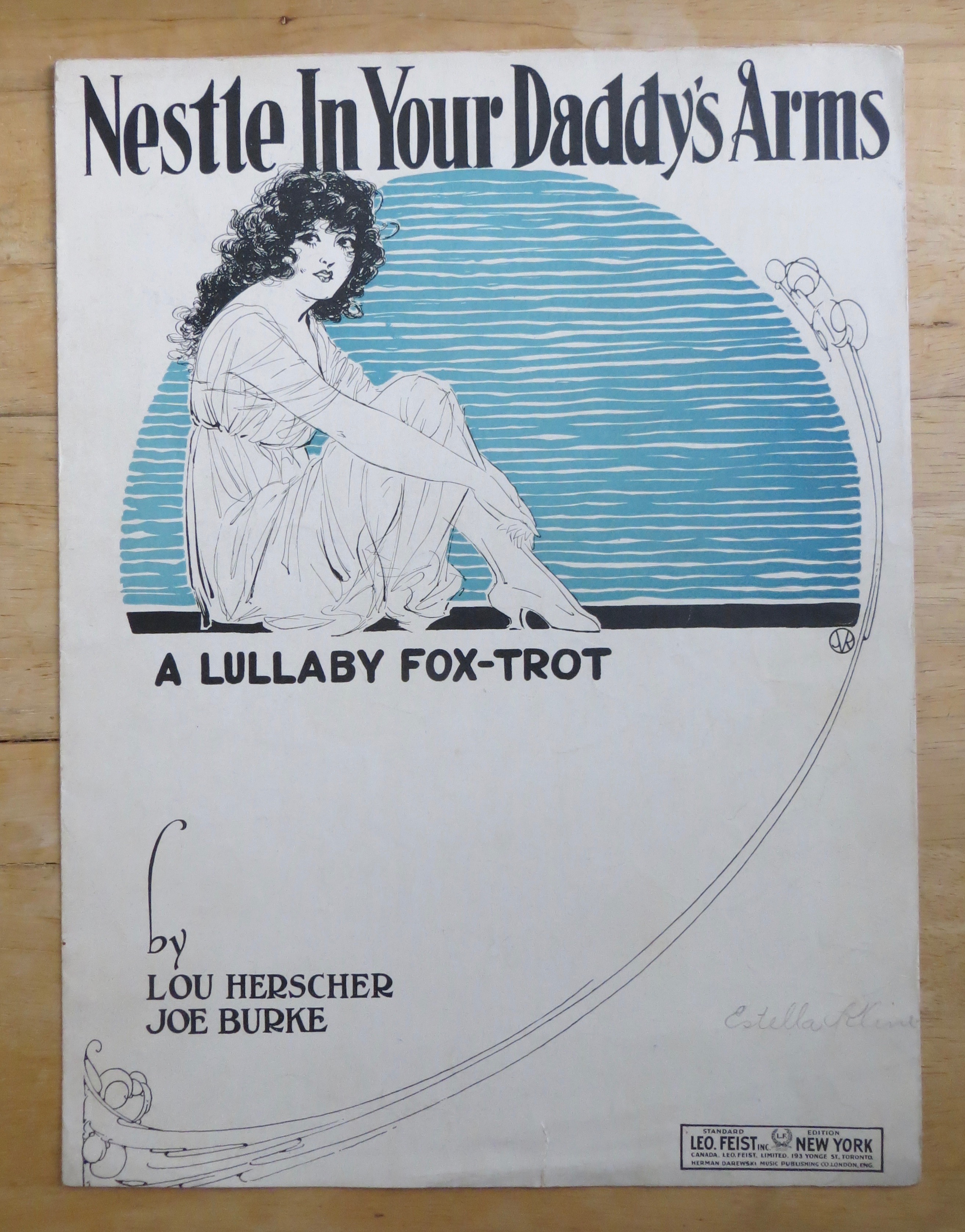 1921 Nestle In Your Daddy's Arms Sheet Music