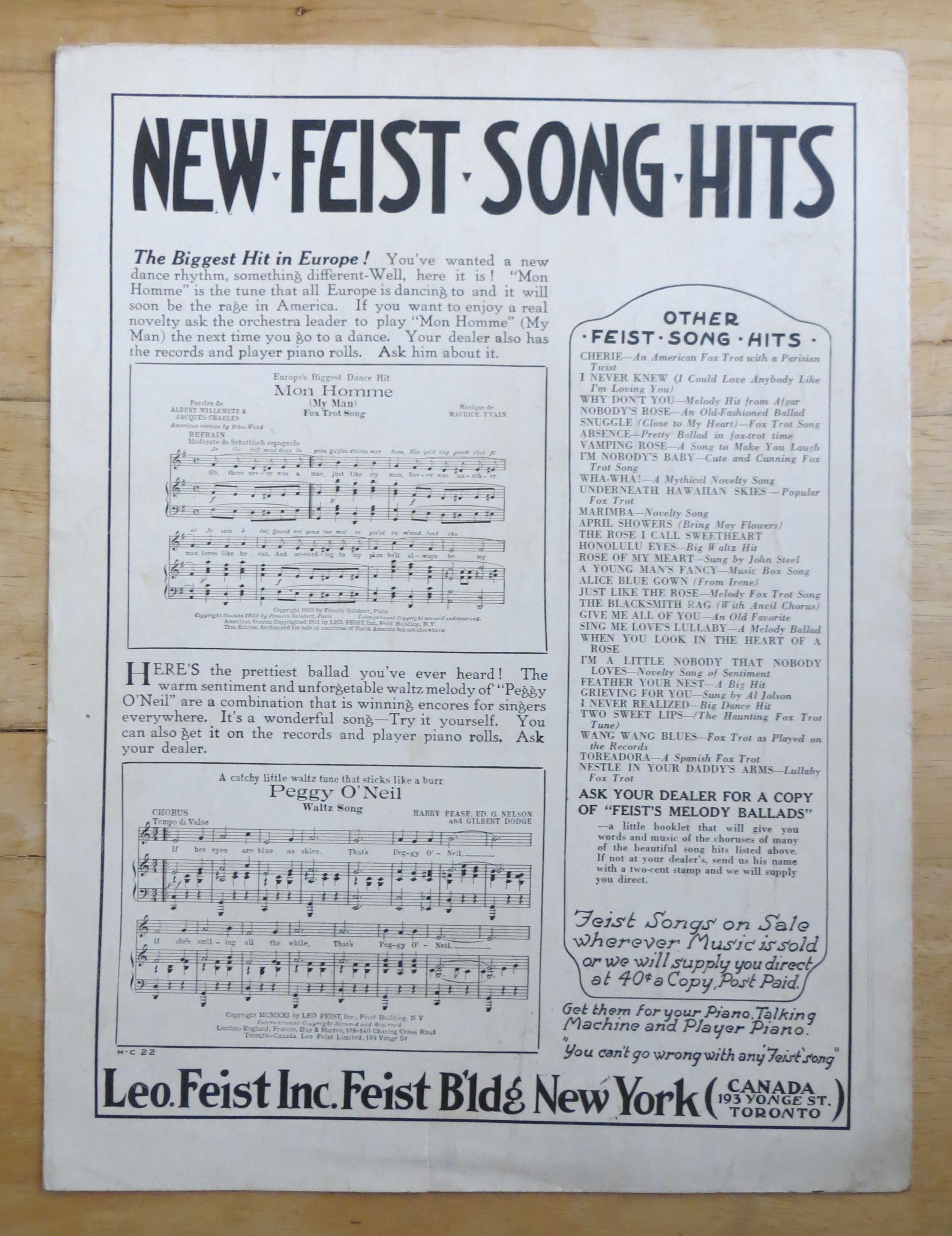 1921 Nestle In Your Daddy's Arms Sheet Music
