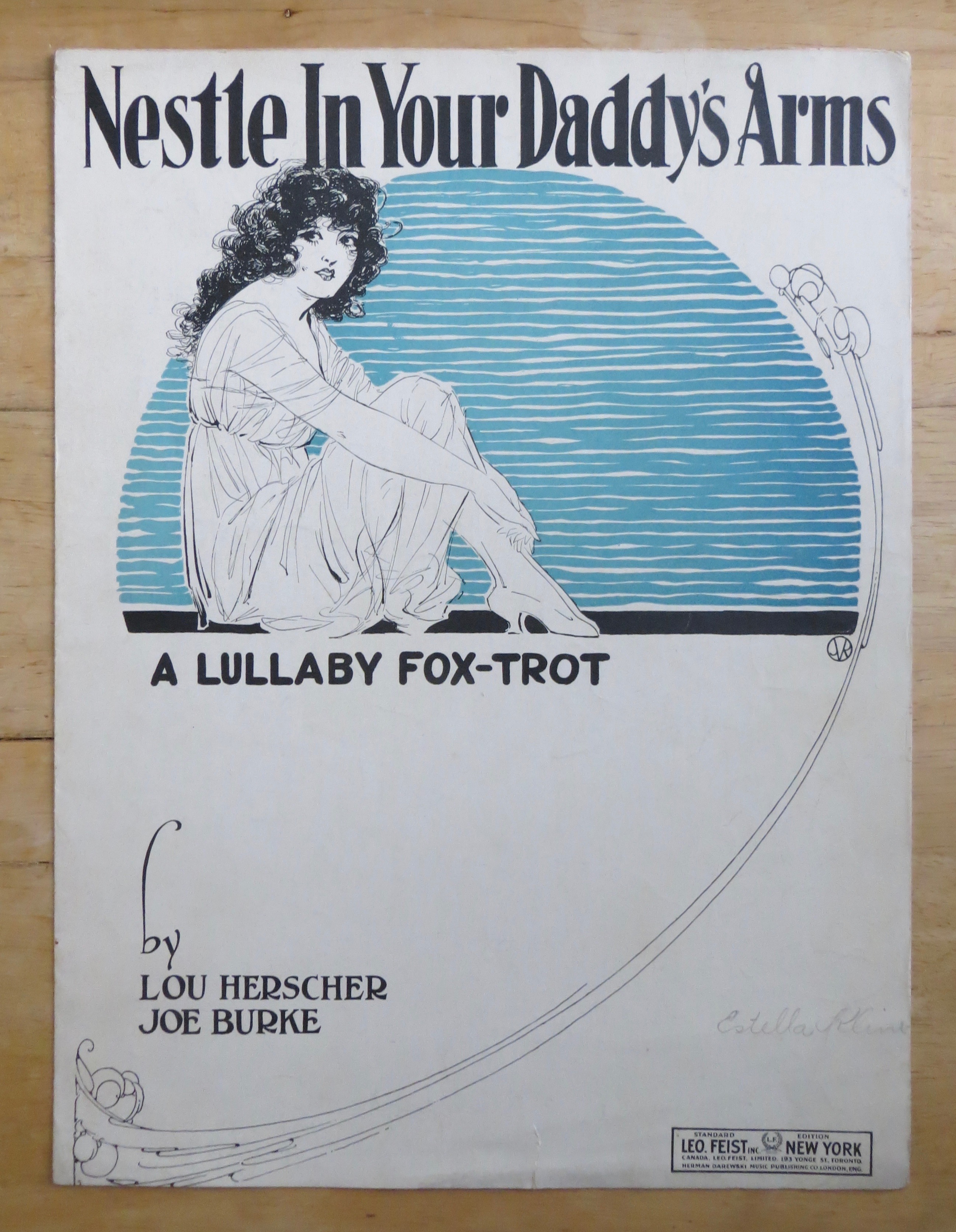 1921 Nestle In Your Daddy's Arms Sheet Music