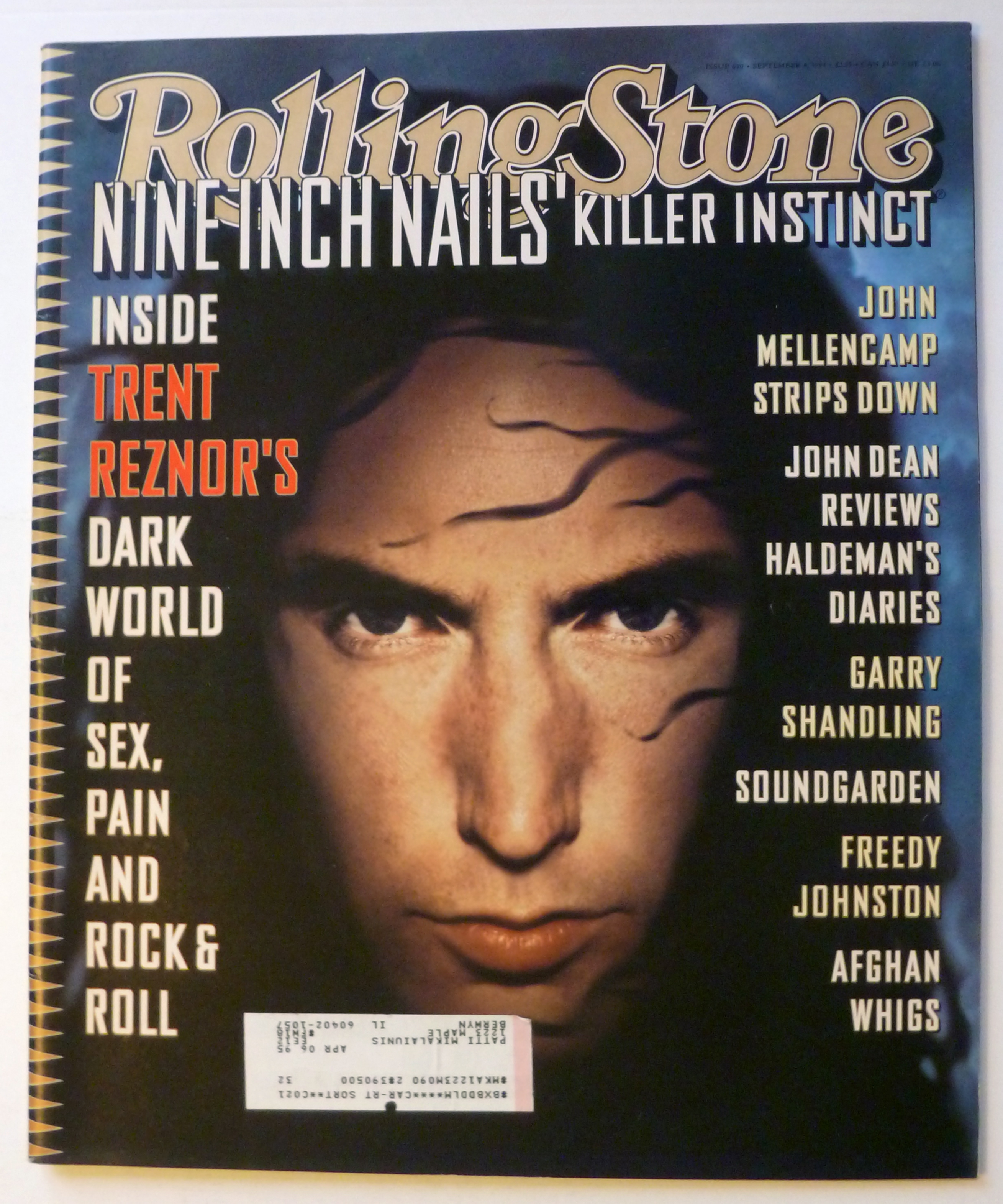 Rolling Stone Magazine September 8, 1994 9 Inch Nails