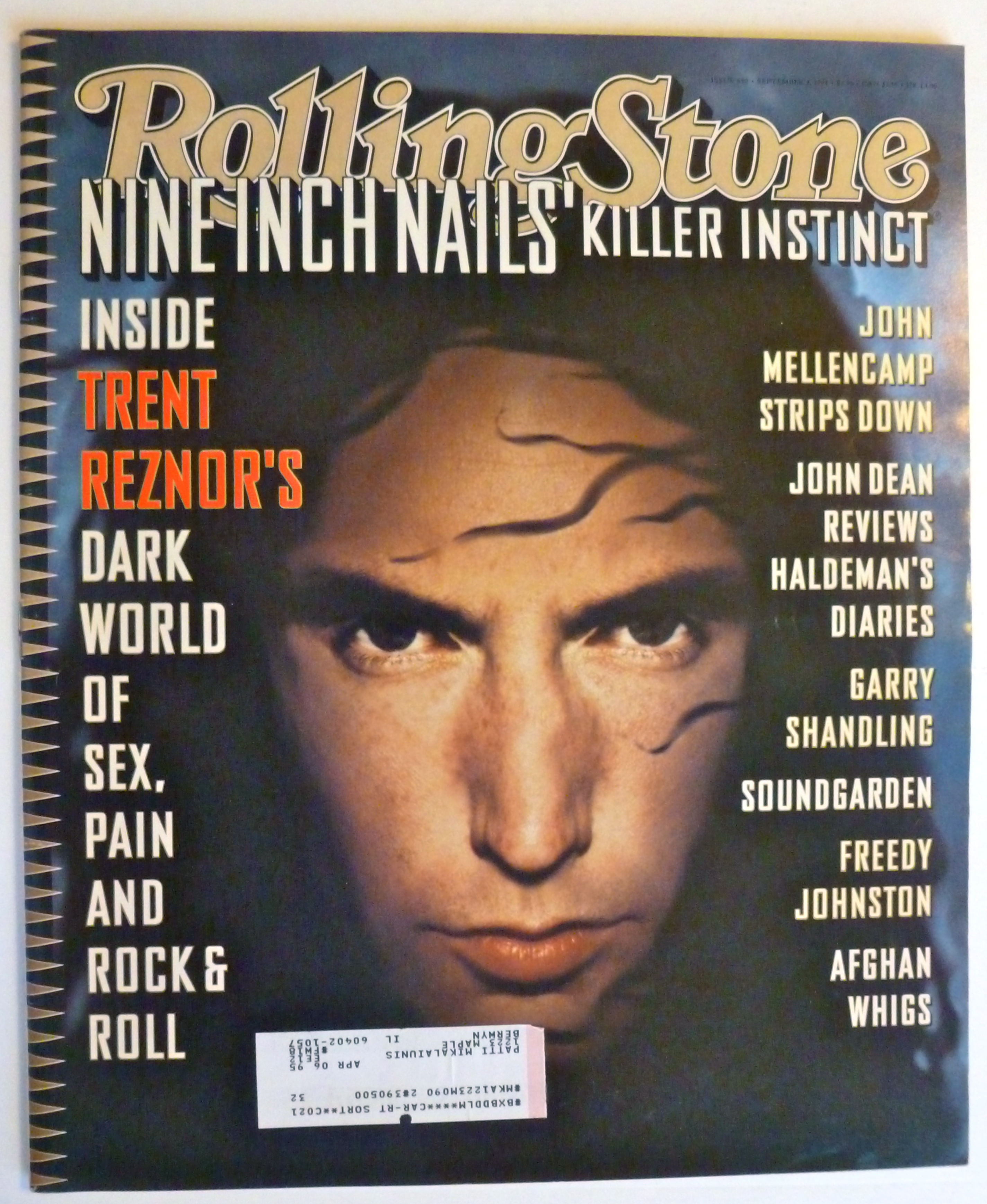 Rolling Stone Magazine September 8, 1994 9 Inch Nails