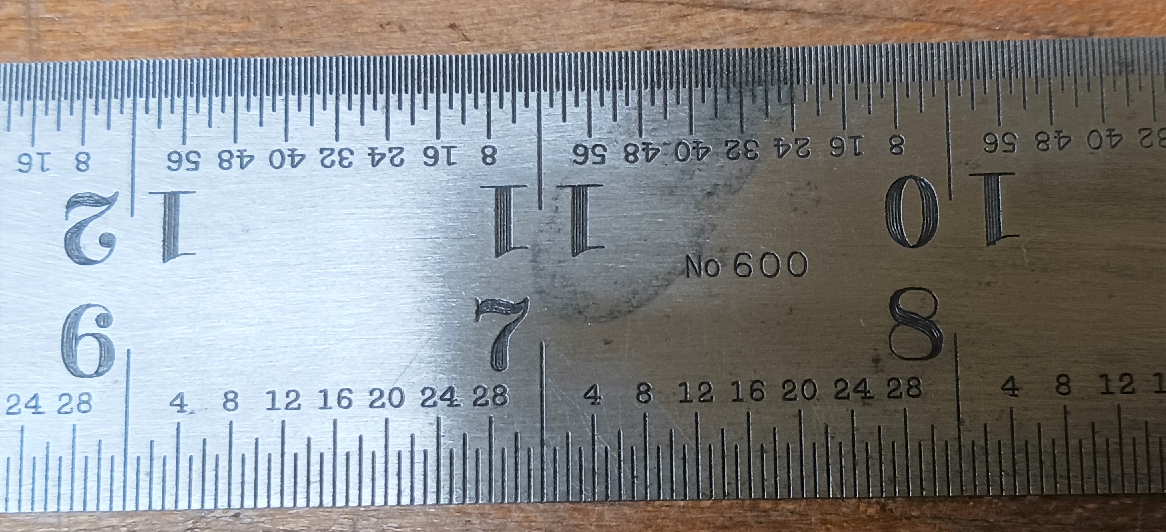 Starrett Steel Rule No. 600 Tempered 18 inch No. 4