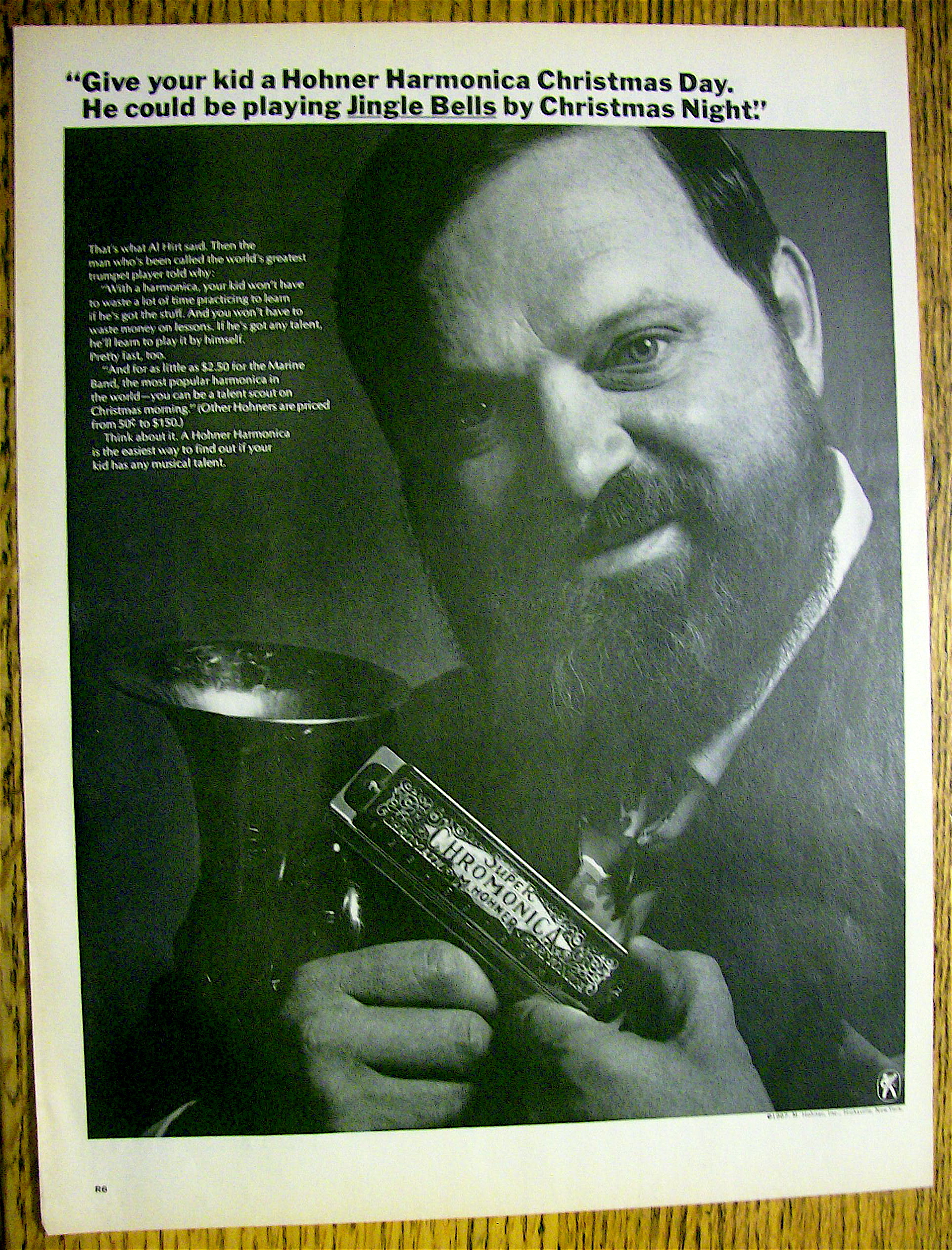 1967 Hohner Harmonica with Trumpet Player Al Hirt