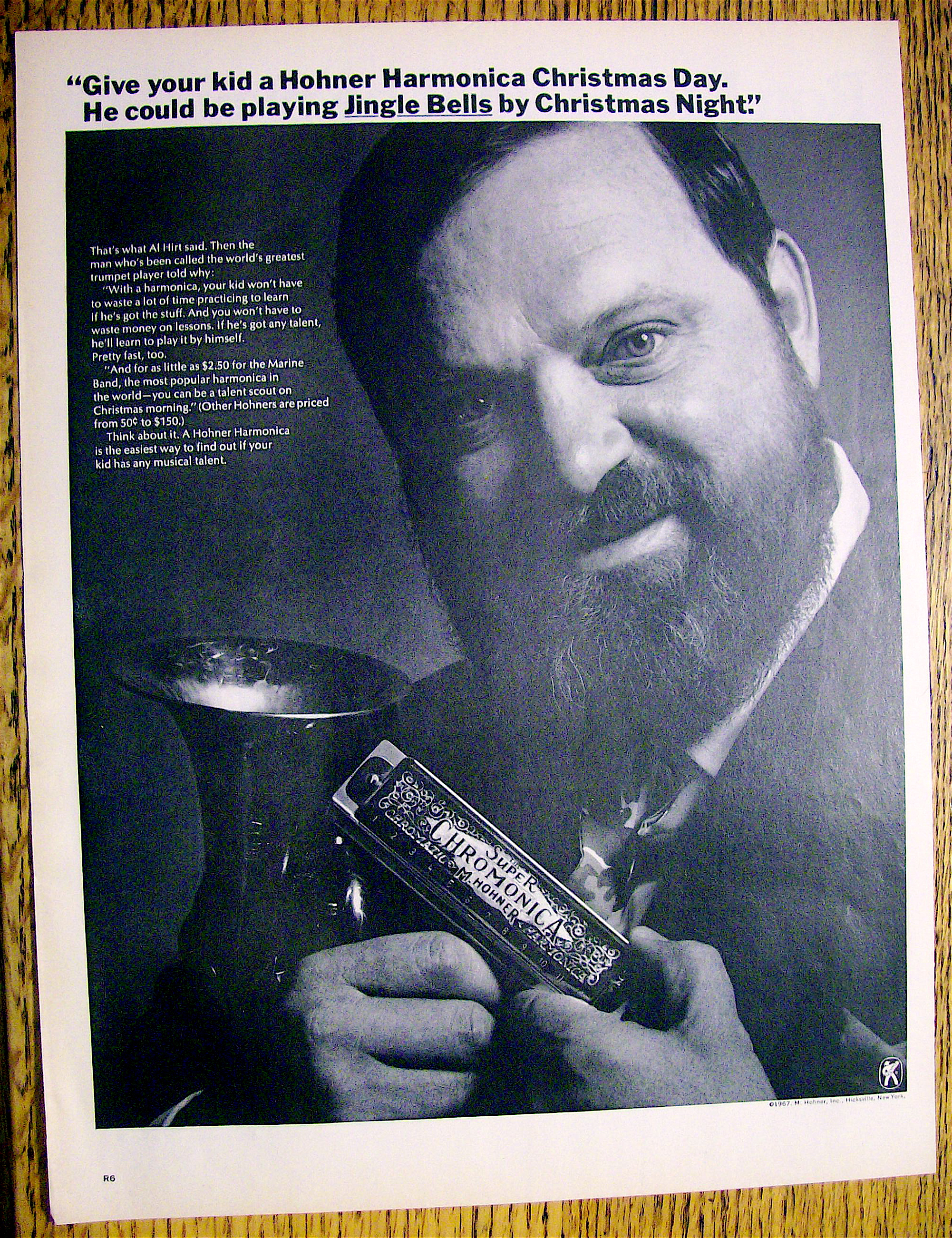 1967 Hohner Harmonica with Trumpet Player Al Hirt