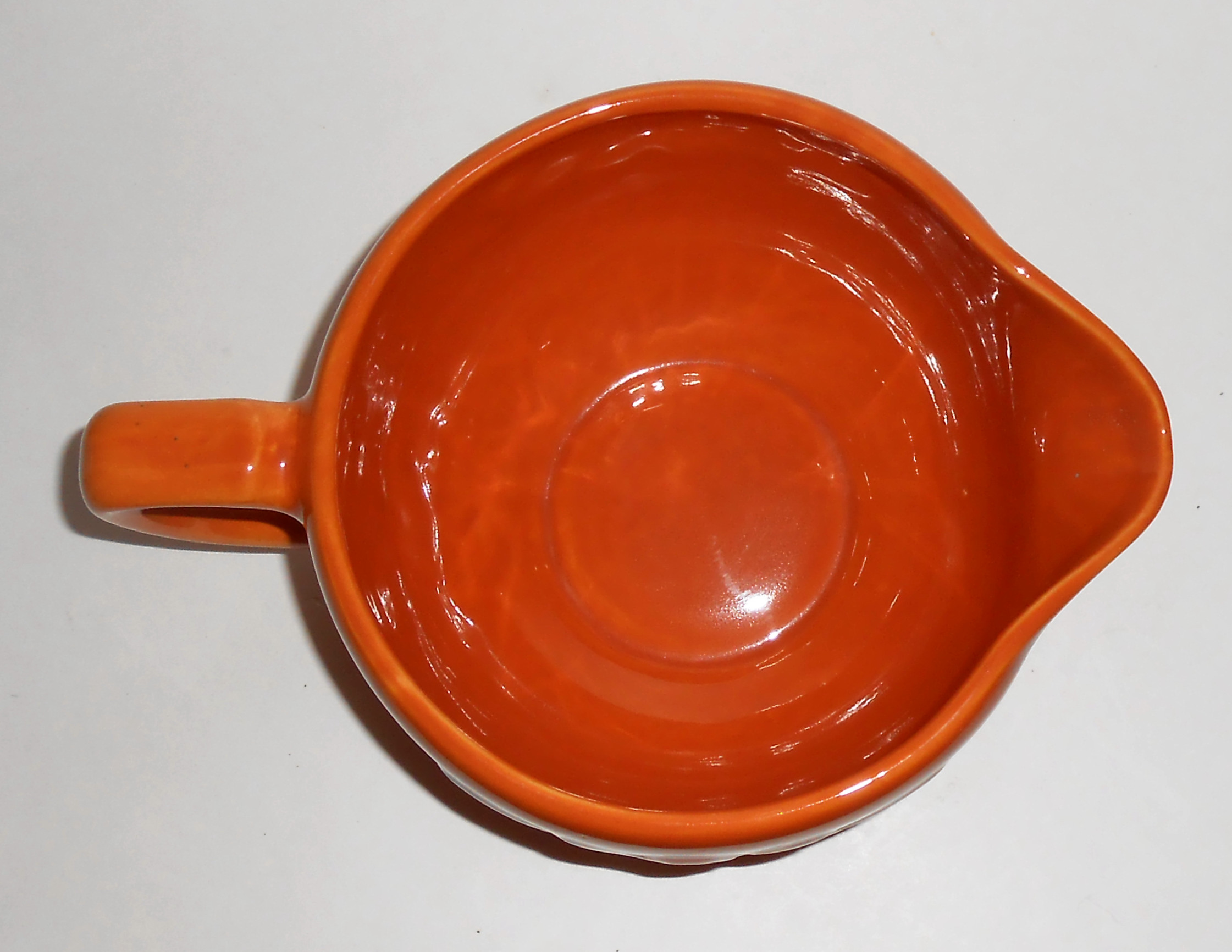 Coors Pottery Rosebud Orange Small Handled Batter Bowl