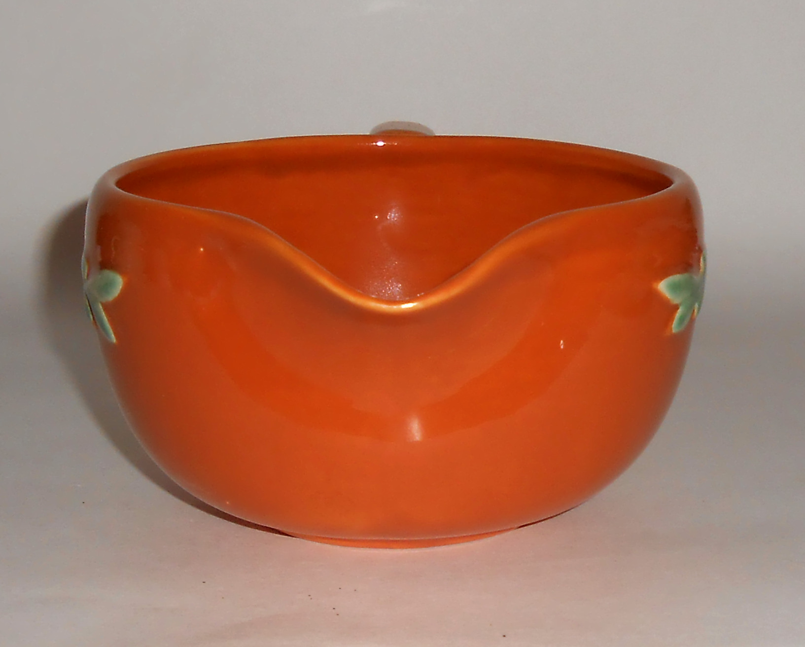 Coors Pottery Rosebud Orange Small Handled Batter Bowl
