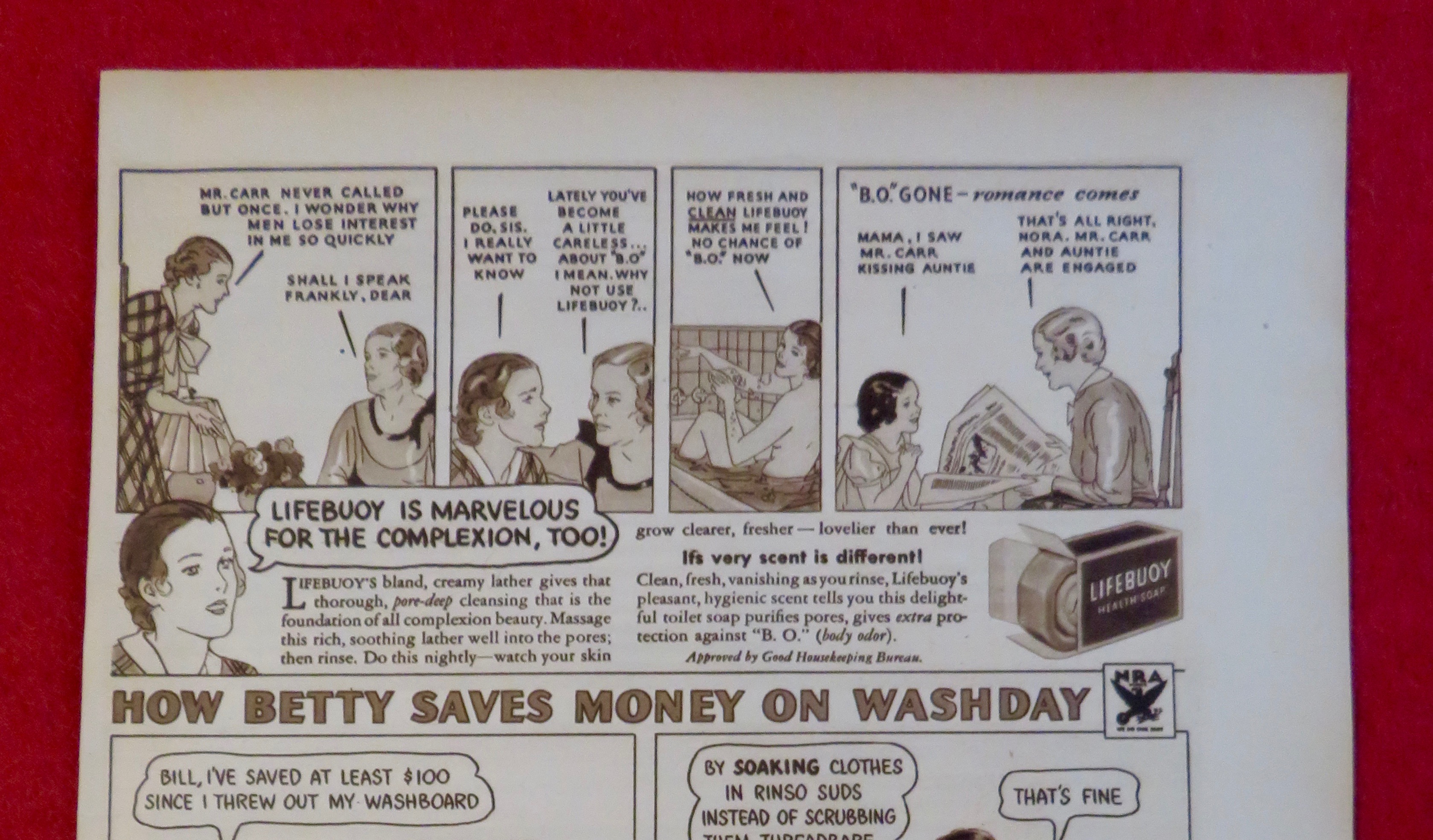 1934 Rinso & Lifebuoy Soap with How Betty Saves Money
