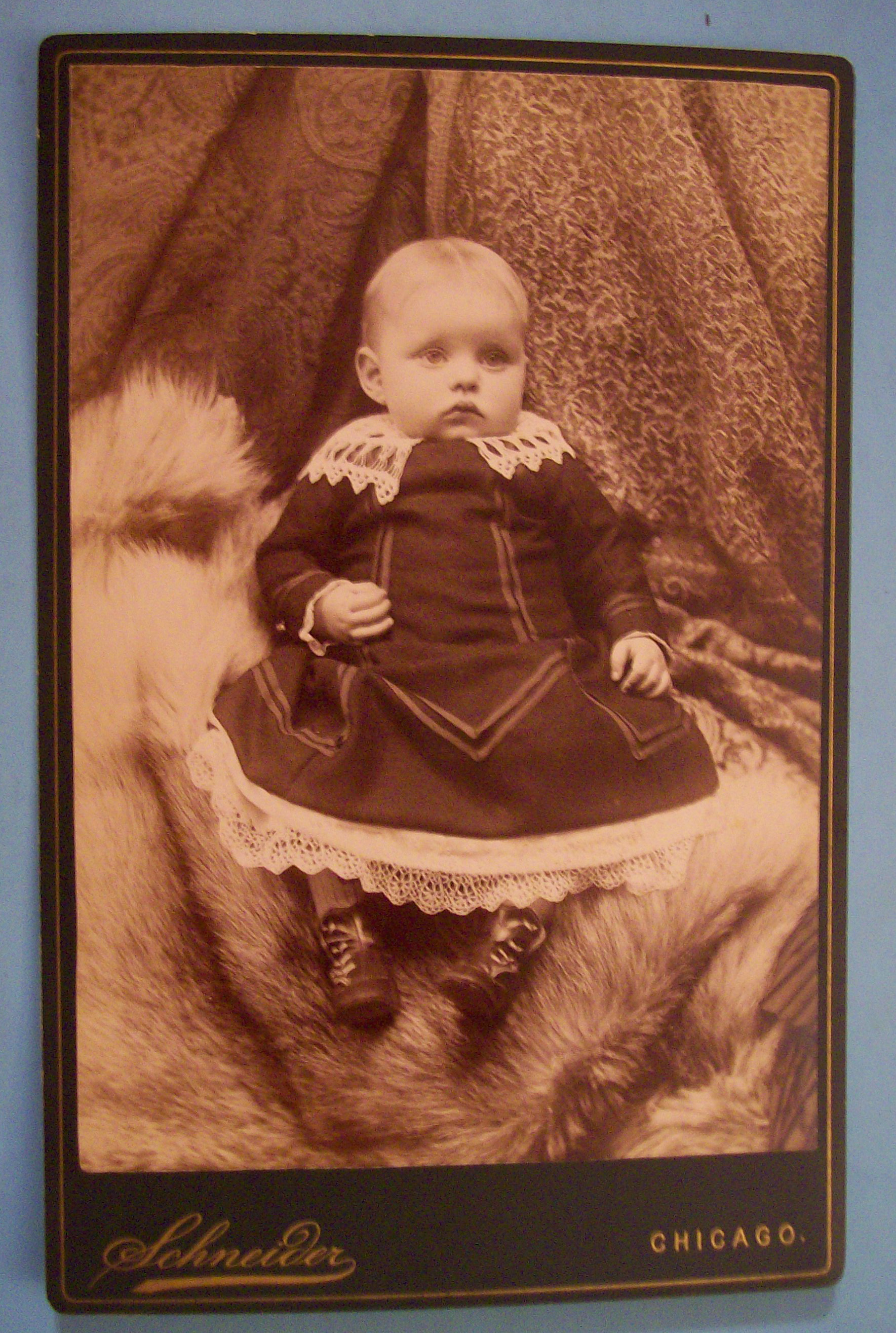 Bright Eyes - Cabinet Photo of a Wide Eyed Boy