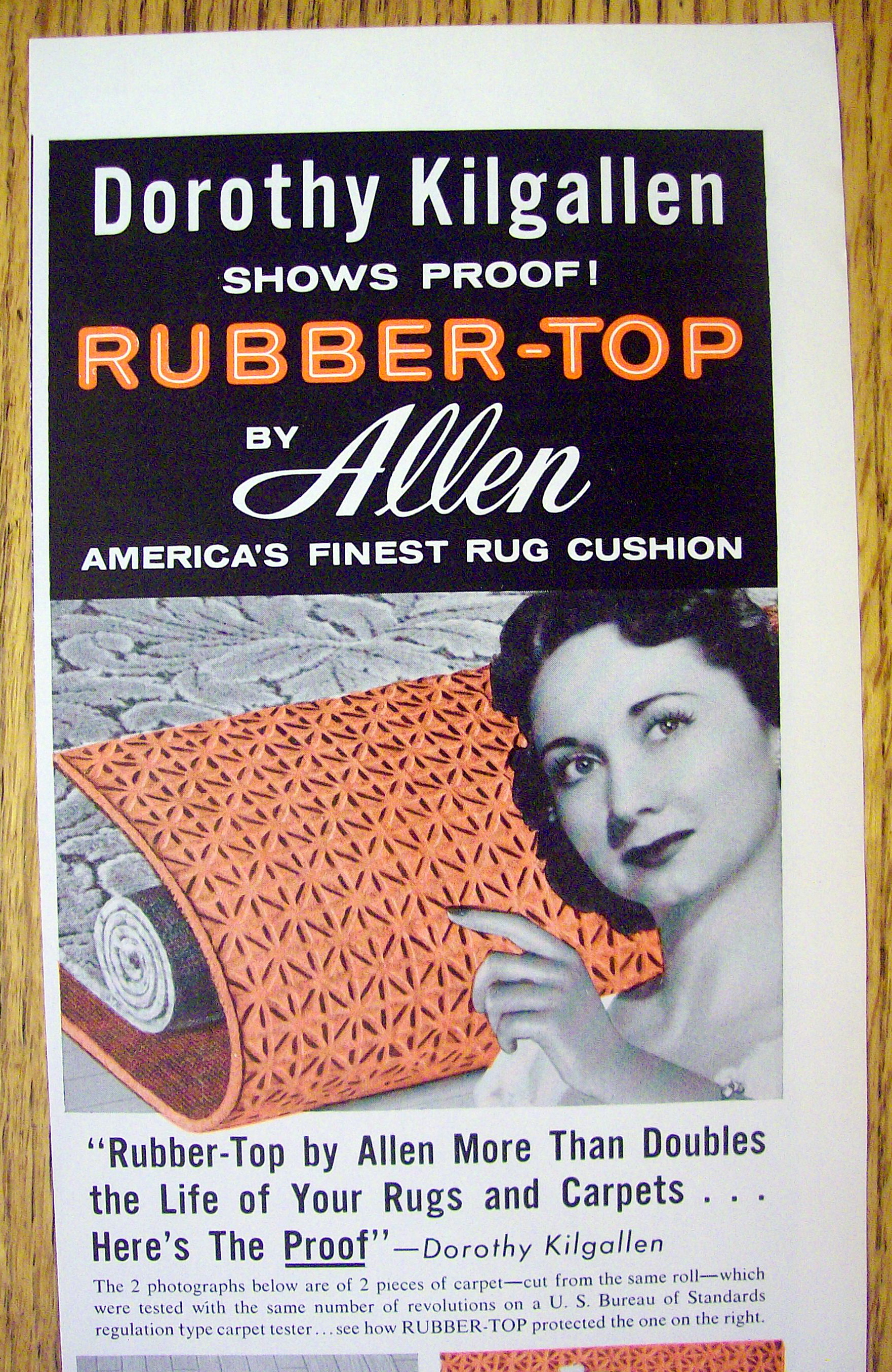 1955 Allen Rubber Top with Dorothy Kilgallen