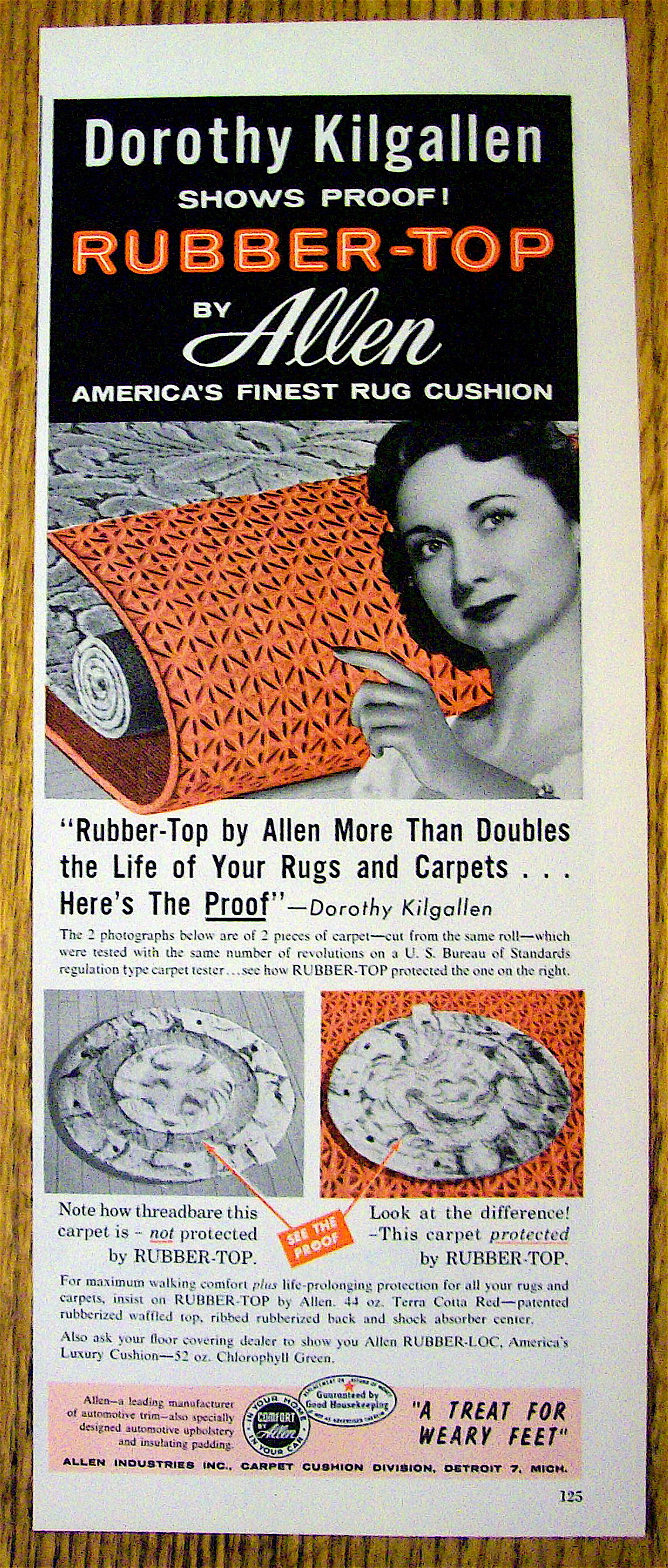 1955 Allen Rubber Top with Dorothy Kilgallen