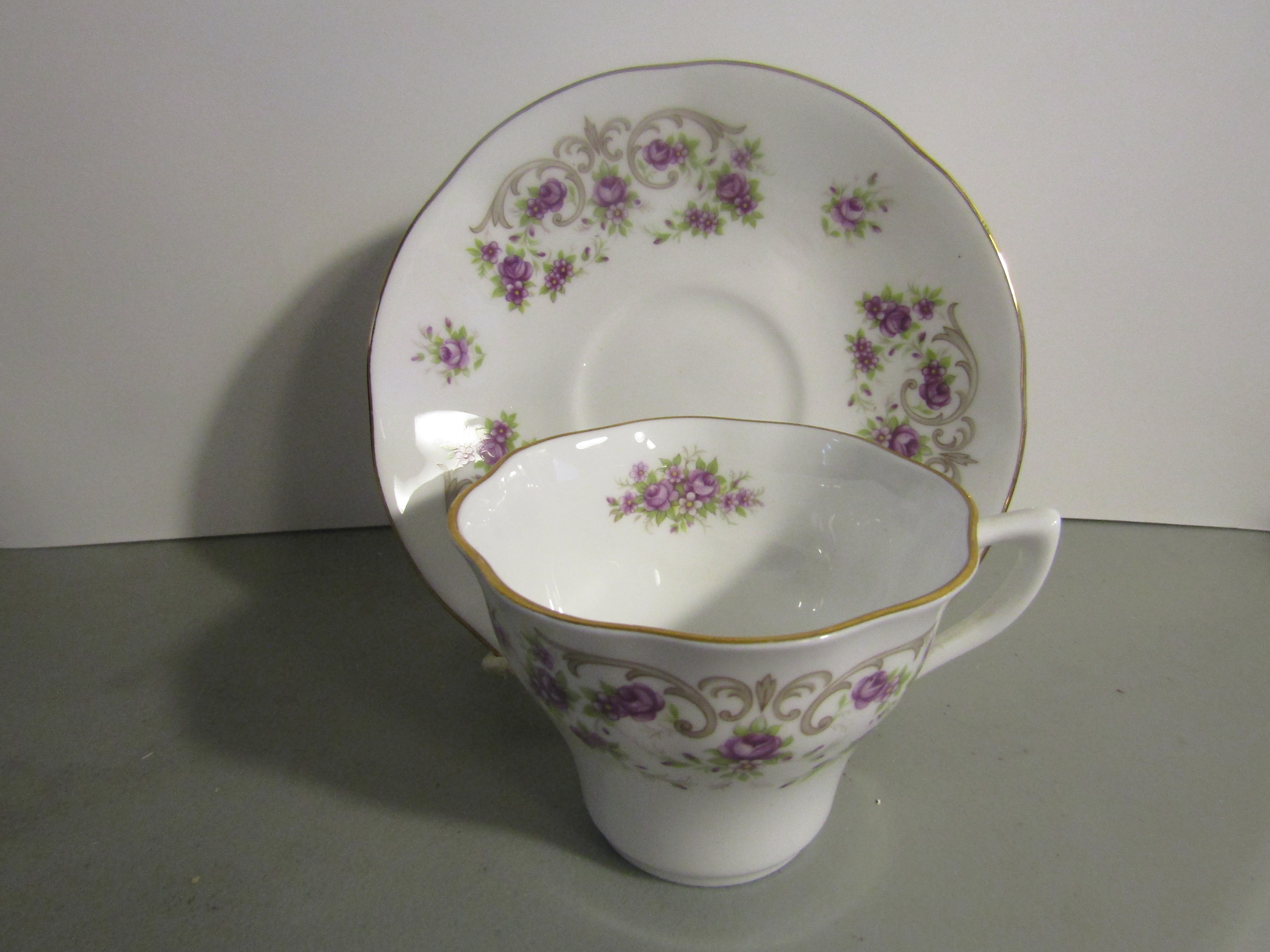 Vintage Queen's Bone China Teacup & Saucer