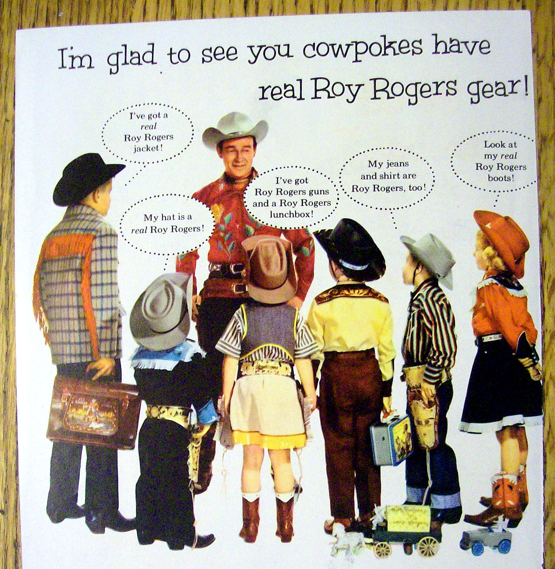 1950's Roy Rogers Gear with Roy Rogers & Children