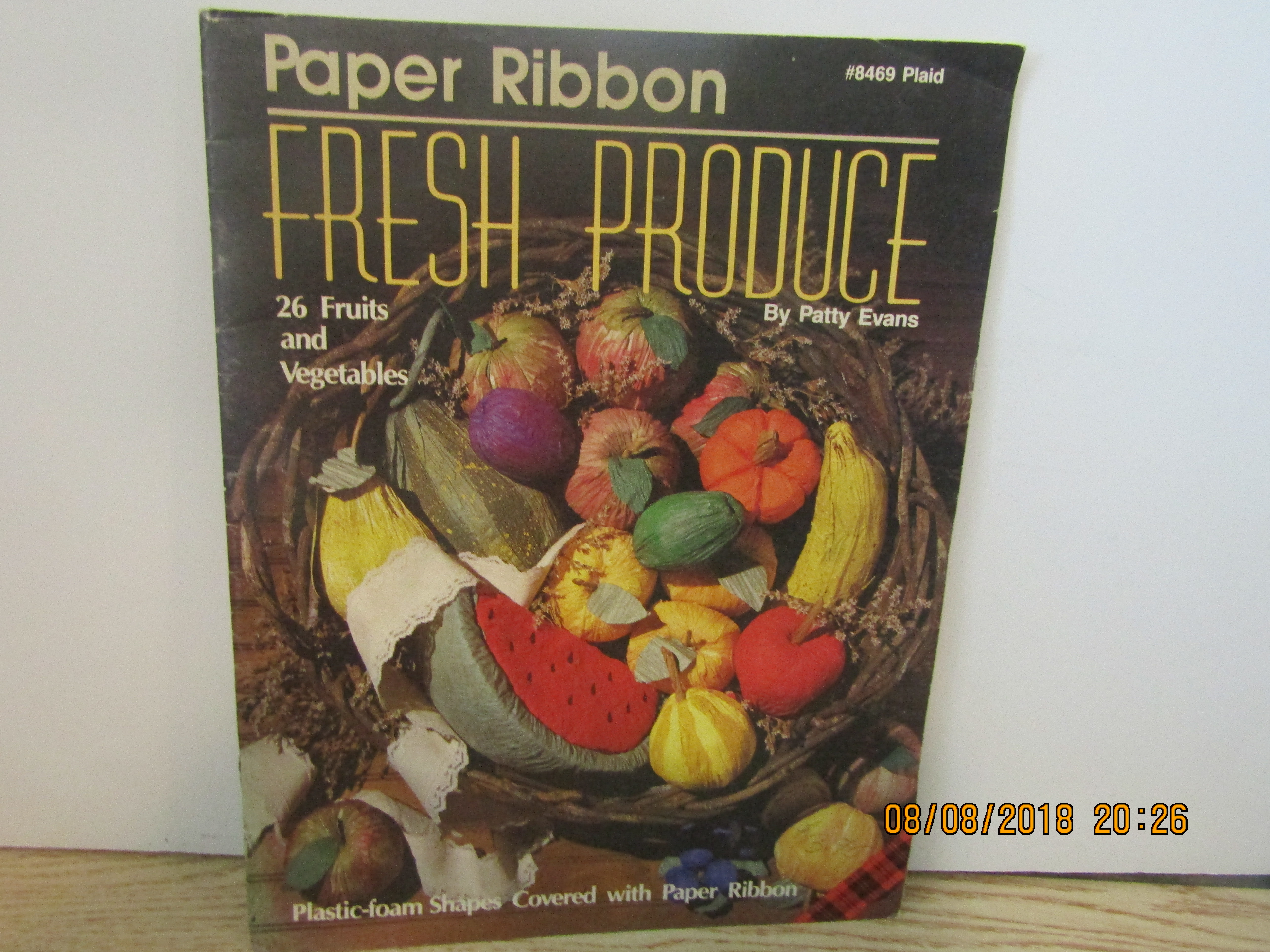 Plaid Book Paper Ribbon Fresh Produce  #8469