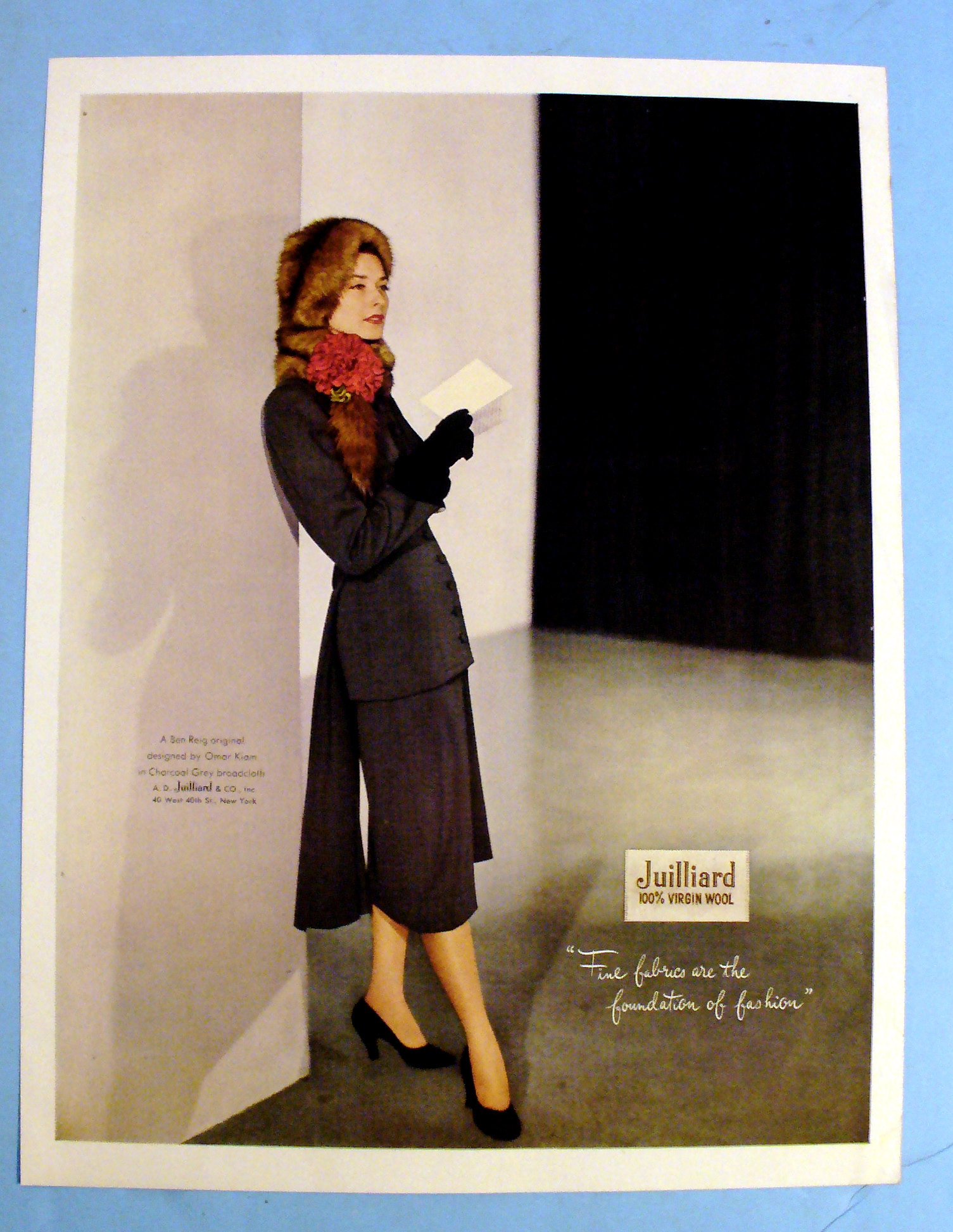 1947 Juilliard Wool with Woman in Ben Reig Design
