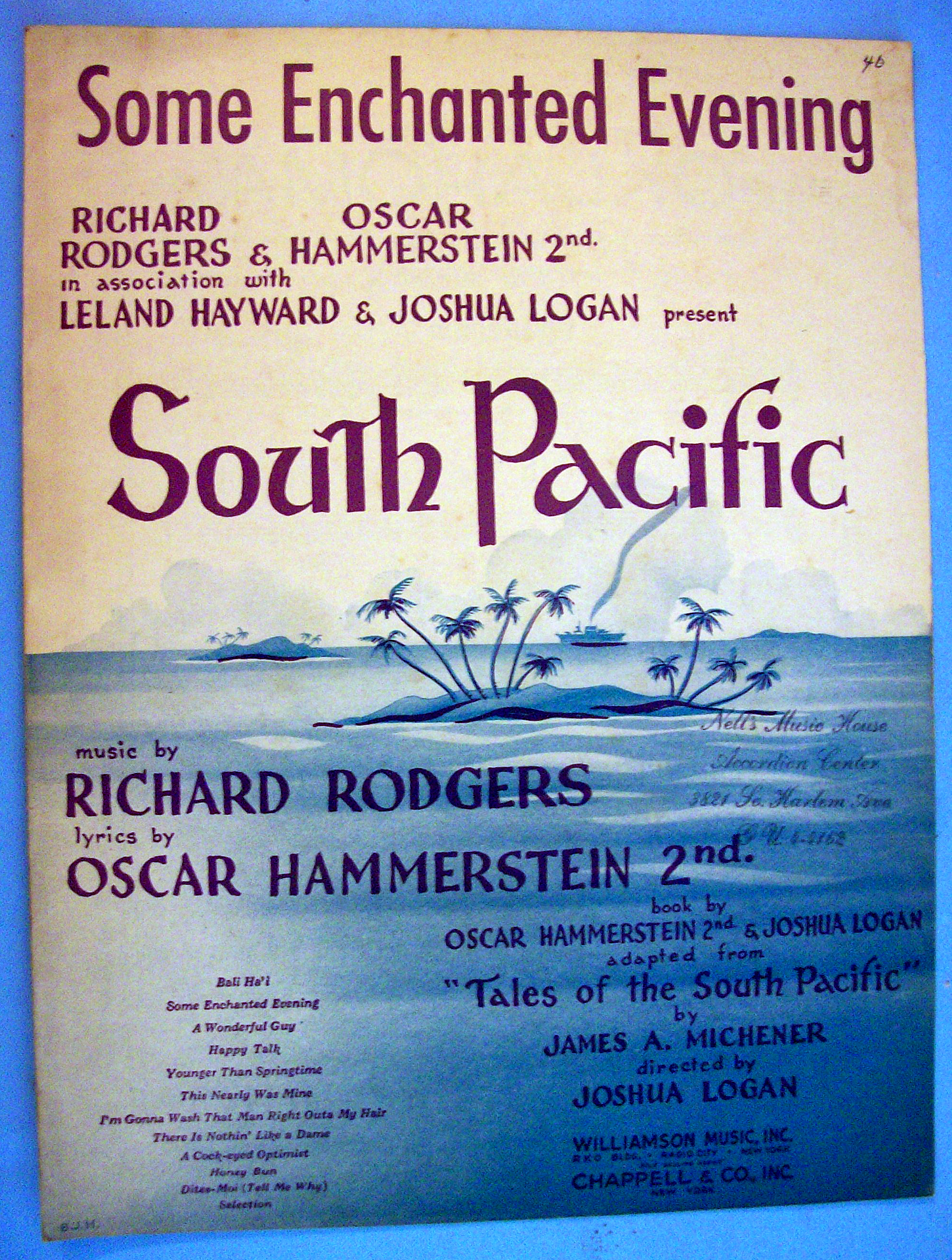 1949 Some Enchanted Evening Sheet Music (South Pacific)