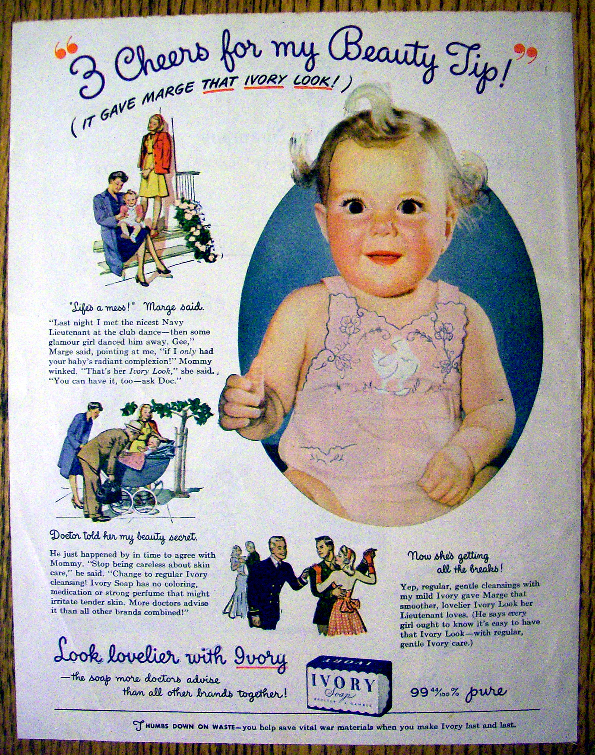 1944 Ivory Soap with Baby Smiling