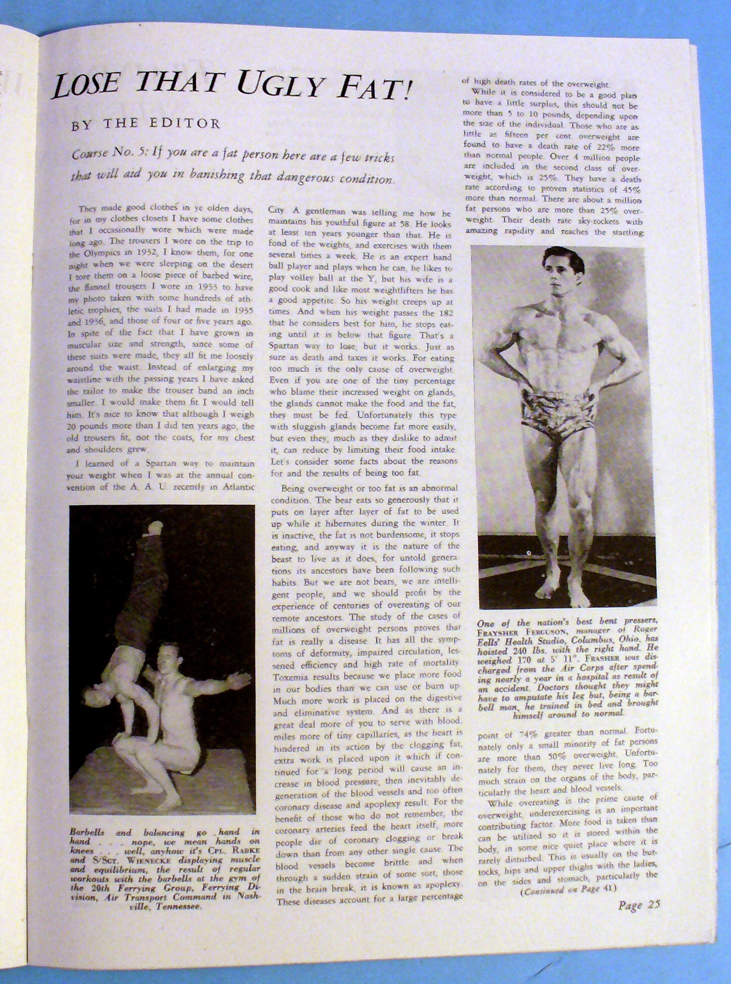 Strength & Health Magazine April 1945 John Gallagher
